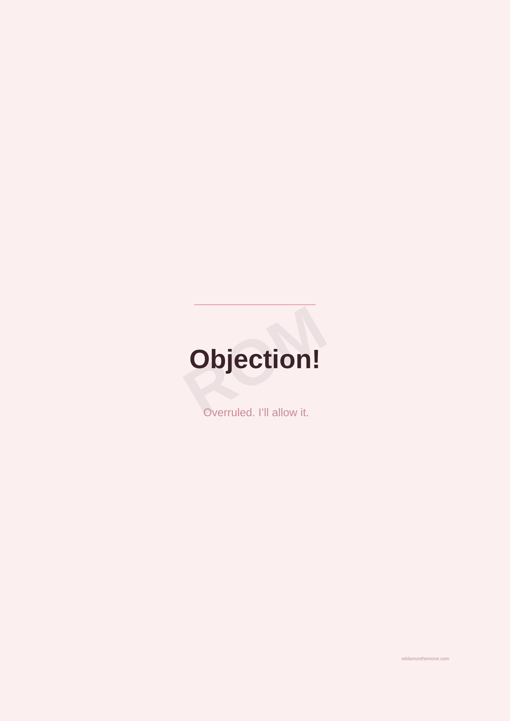 Objection! · Gül — ROM dijital ürün önizlemesi (filigranlı)