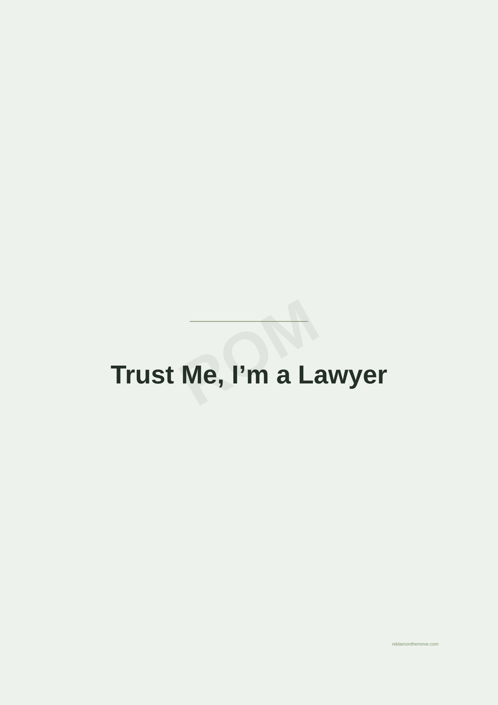 Trust Me, I'm a Lawyer · Adaçayı — ROM dijital ürün önizlemesi (filigranlı)