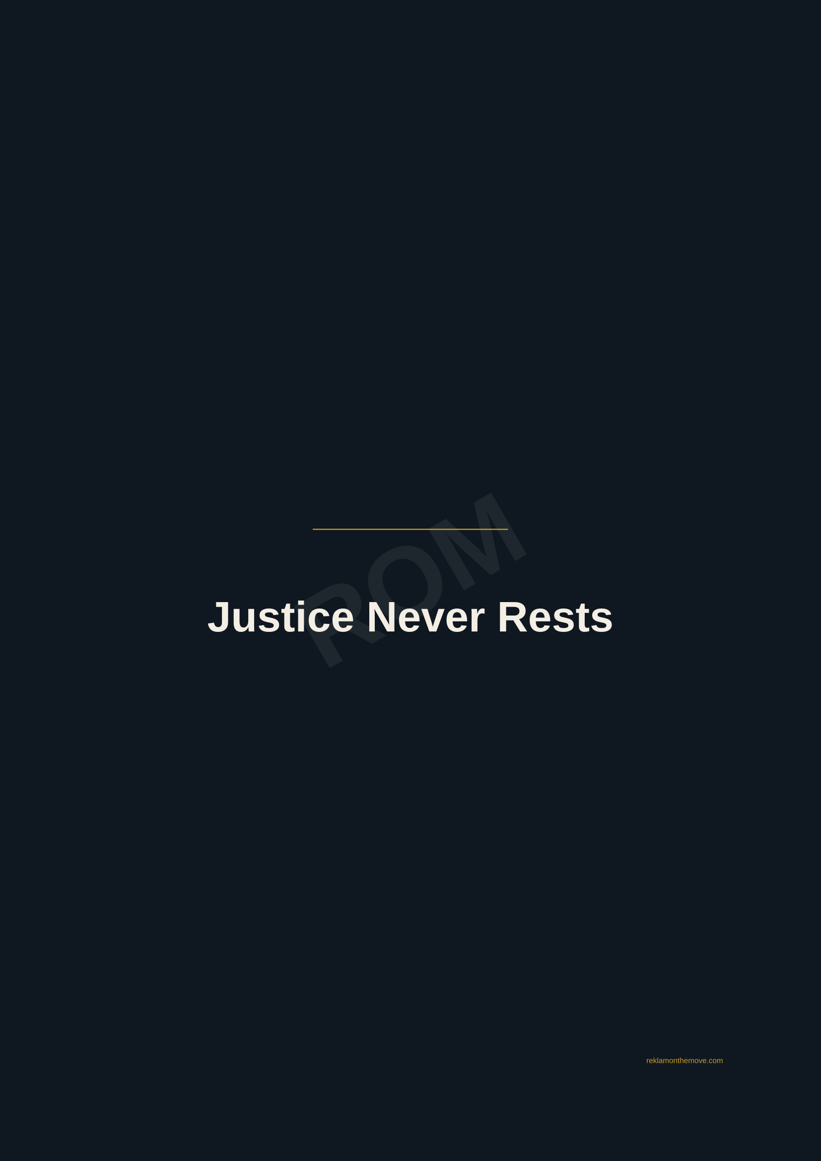 Justice Never Rests · Gece — ROM dijital ürün önizlemesi (filigranlı)