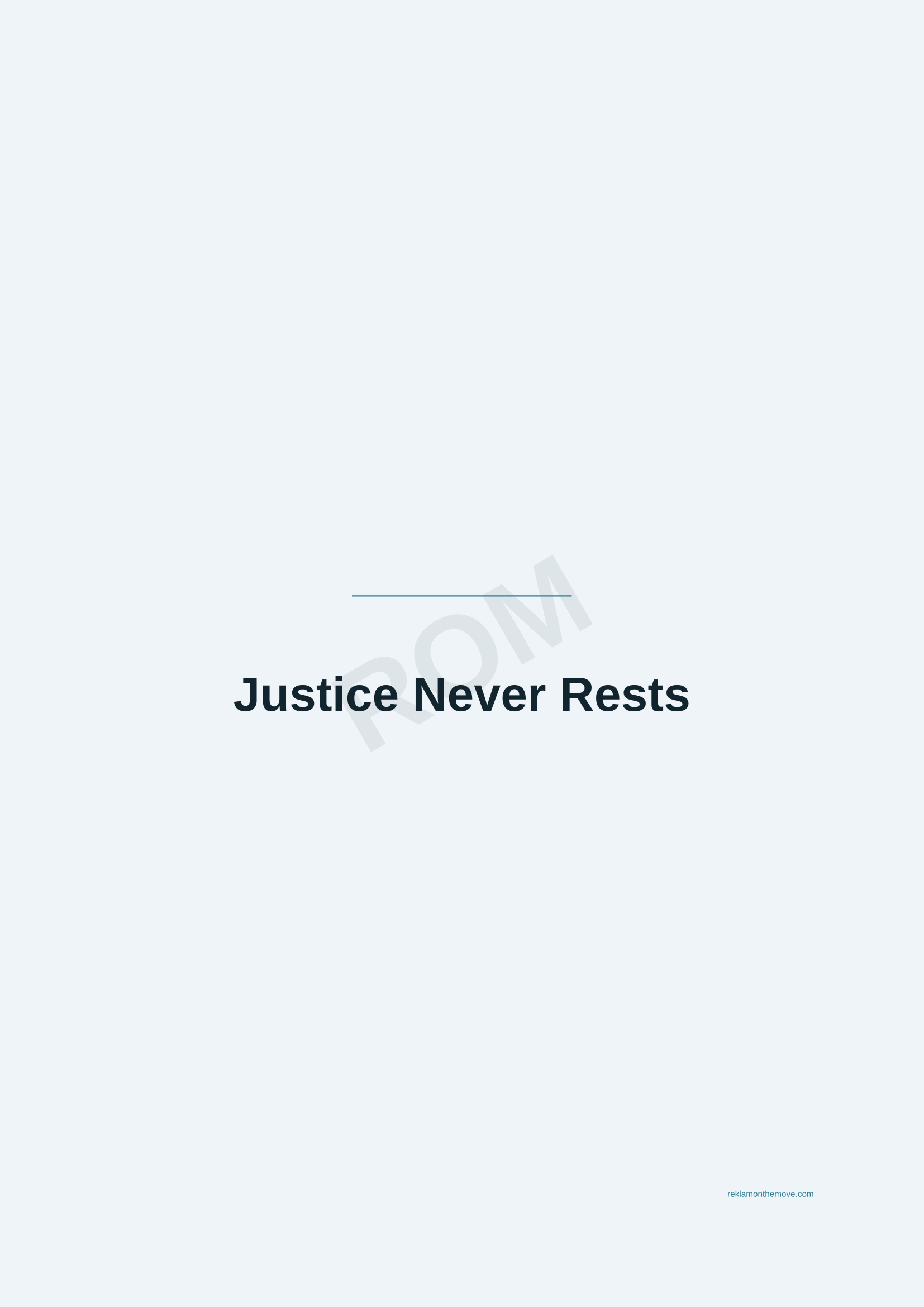 Justice Never Rests · Okyanus — ROM dijital ürün önizlemesi (filigranlı)