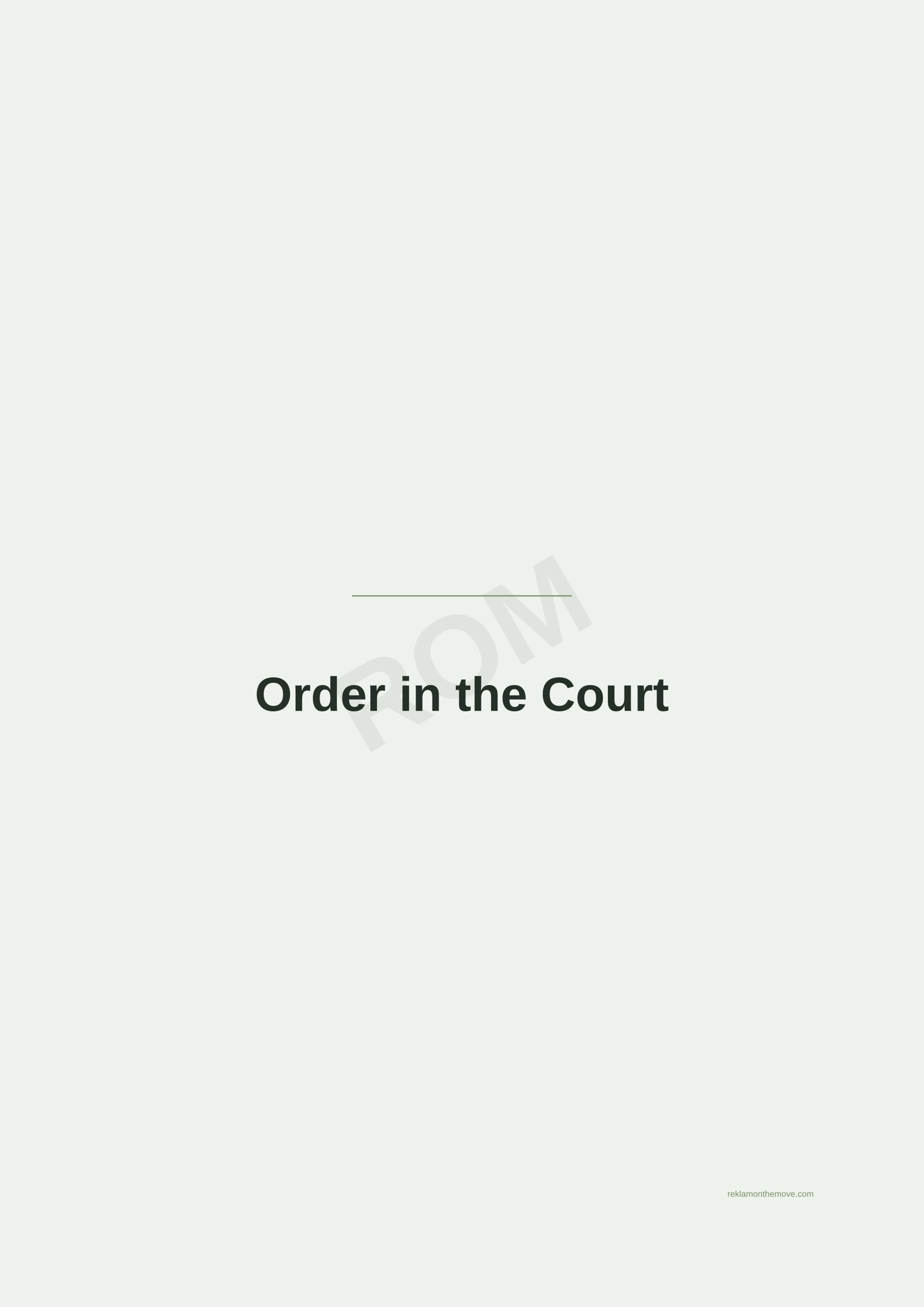 Order in the Court · Adaçayı — ROM dijital ürün önizlemesi (filigranlı)