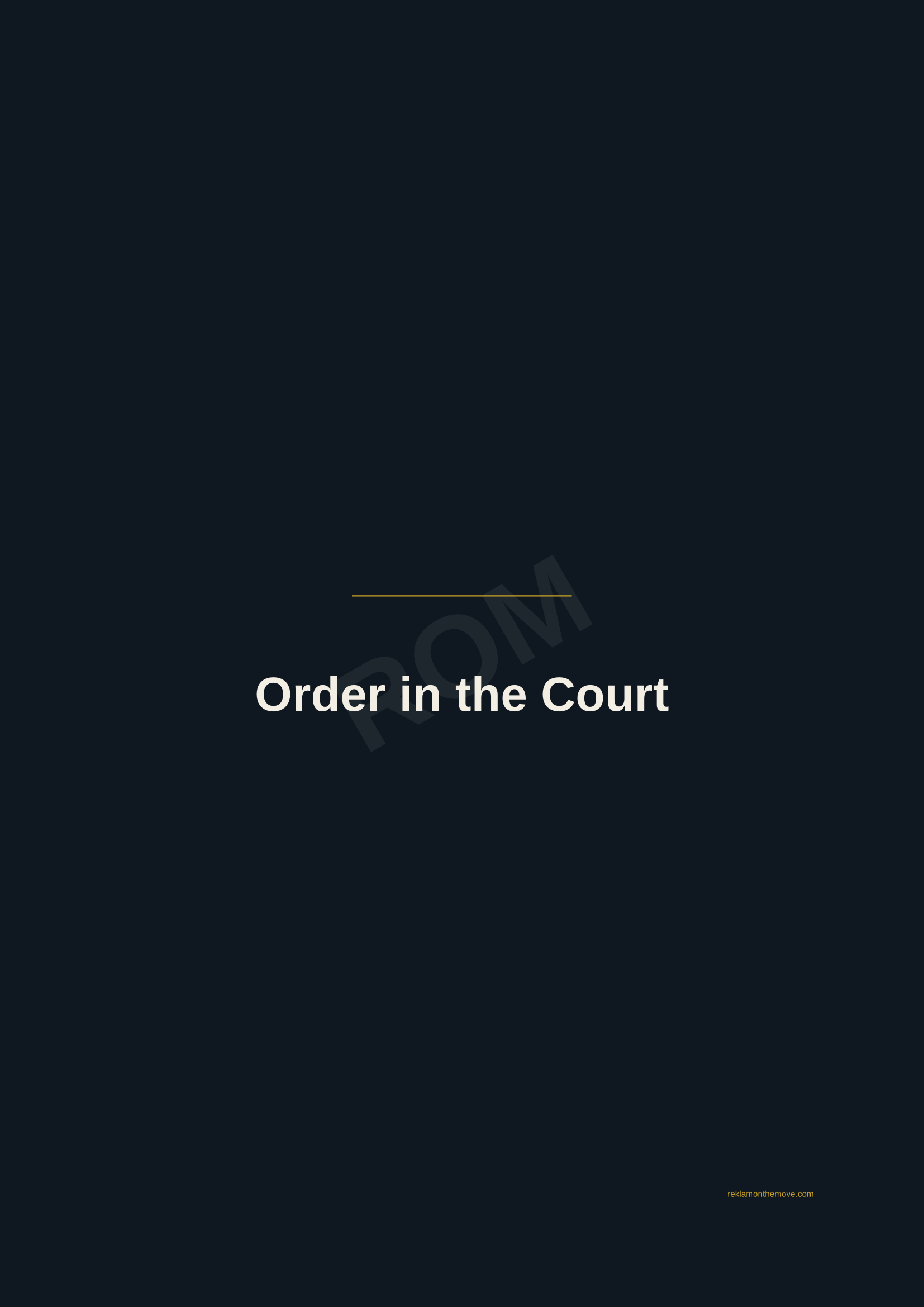 Order in the Court · Gece — ROM dijital ürün önizlemesi (filigranlı)