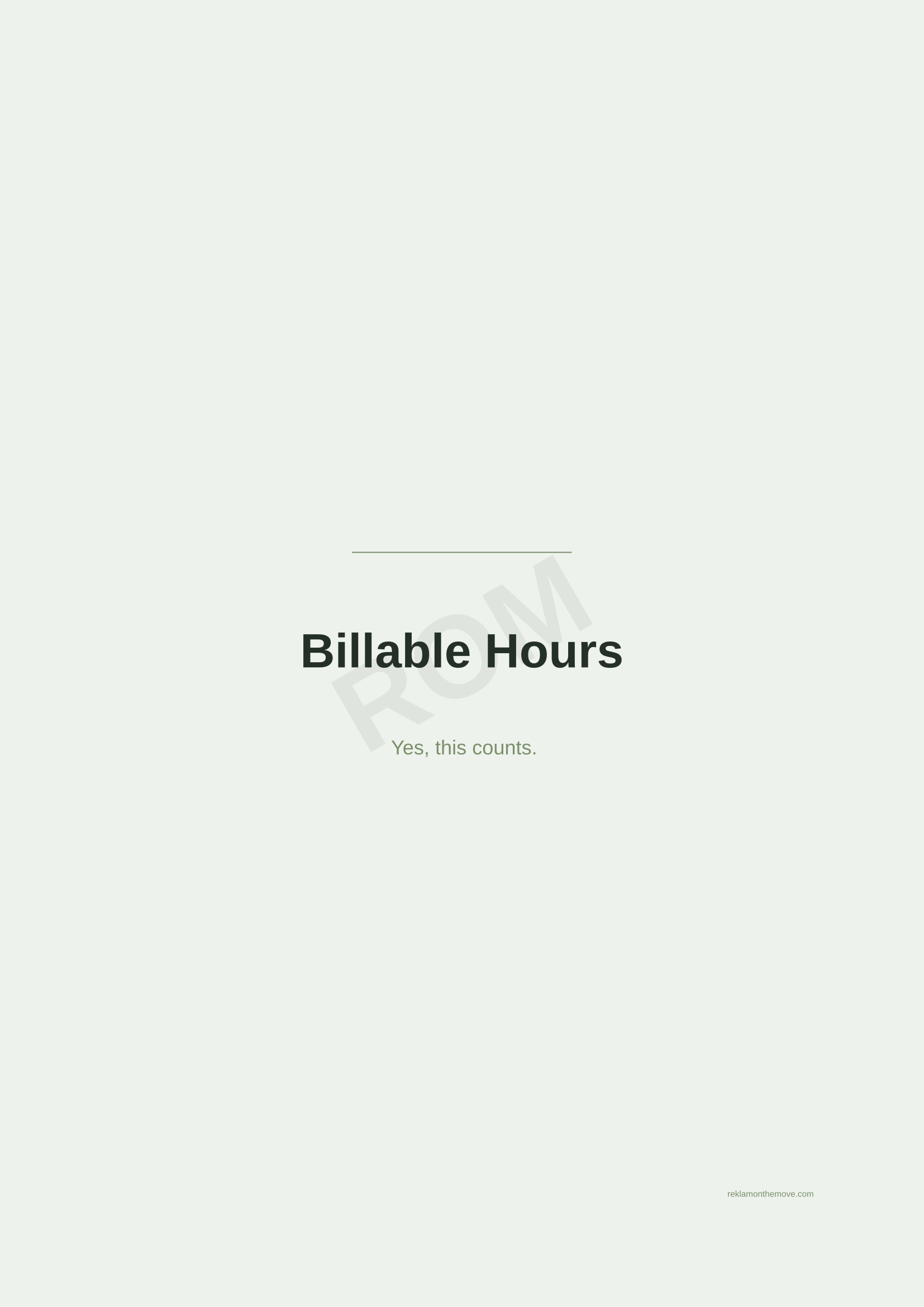 Billable Hours · Adaçayı — ROM dijital ürün önizlemesi (filigranlı)