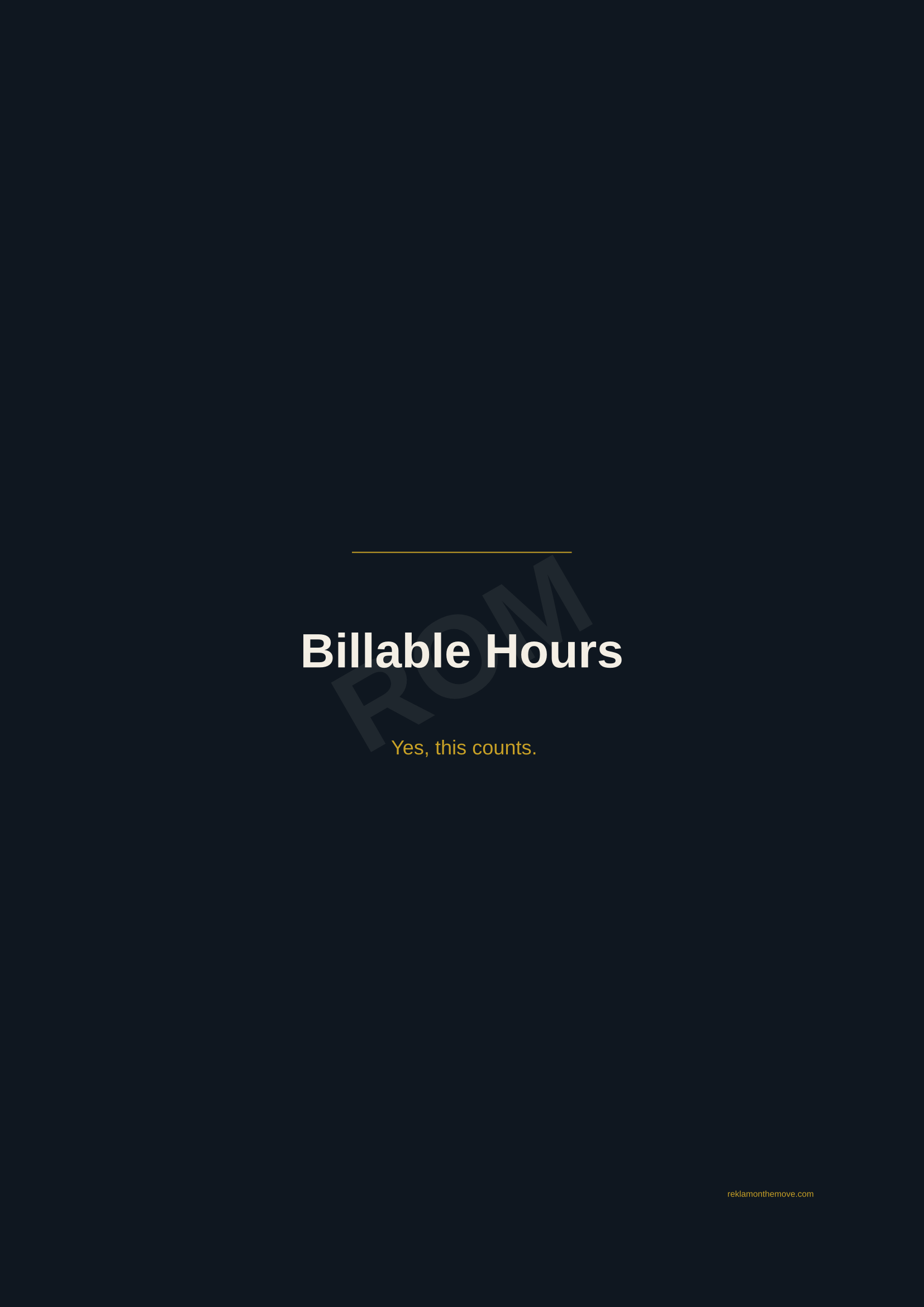 Billable Hours · Gece — ROM dijital ürün önizlemesi (filigranlı)