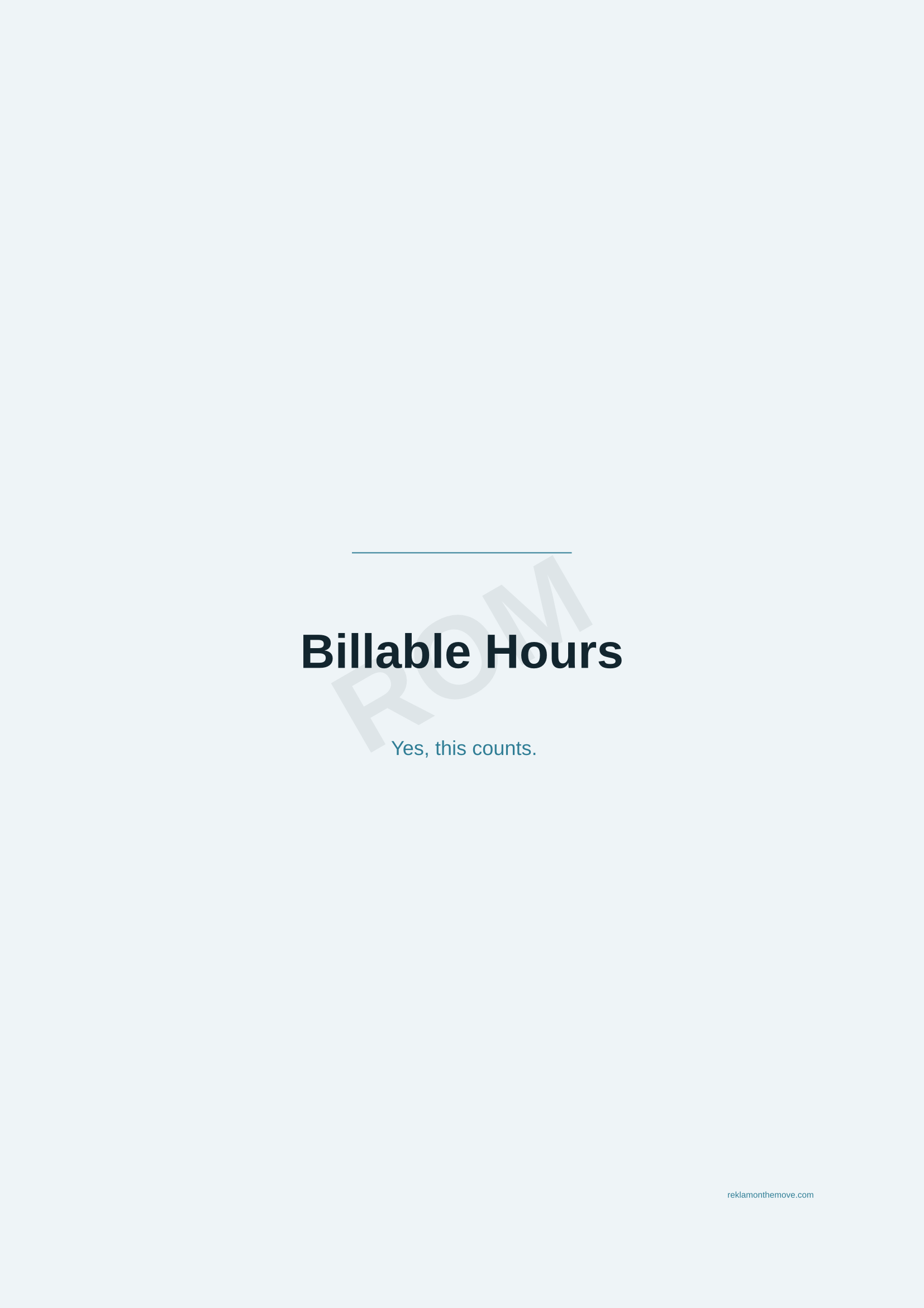 Billable Hours · Okyanus — ROM dijital ürün önizlemesi (filigranlı)