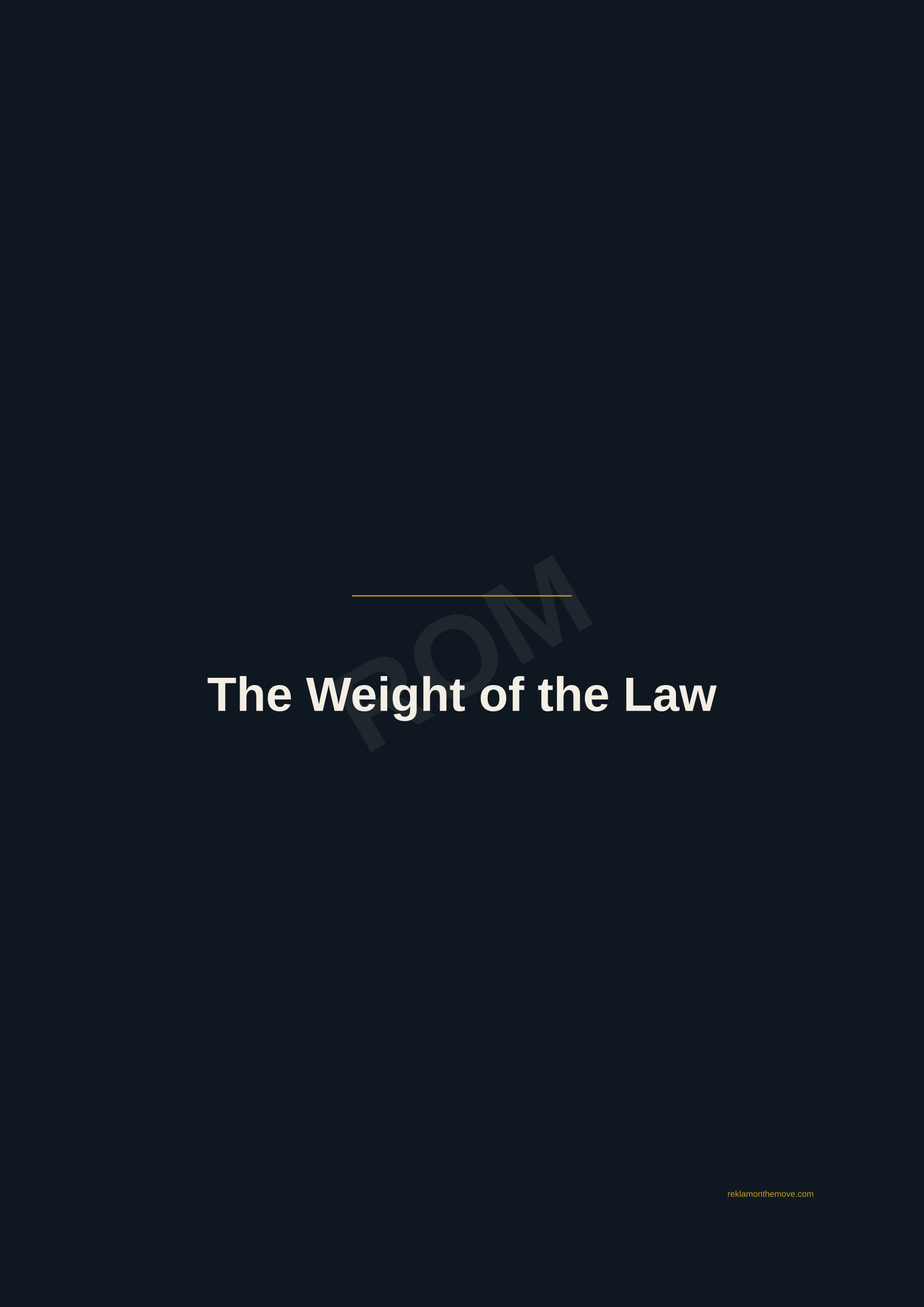 The Weight of the Law · Gece — ROM dijital ürün önizlemesi (filigranlı)
