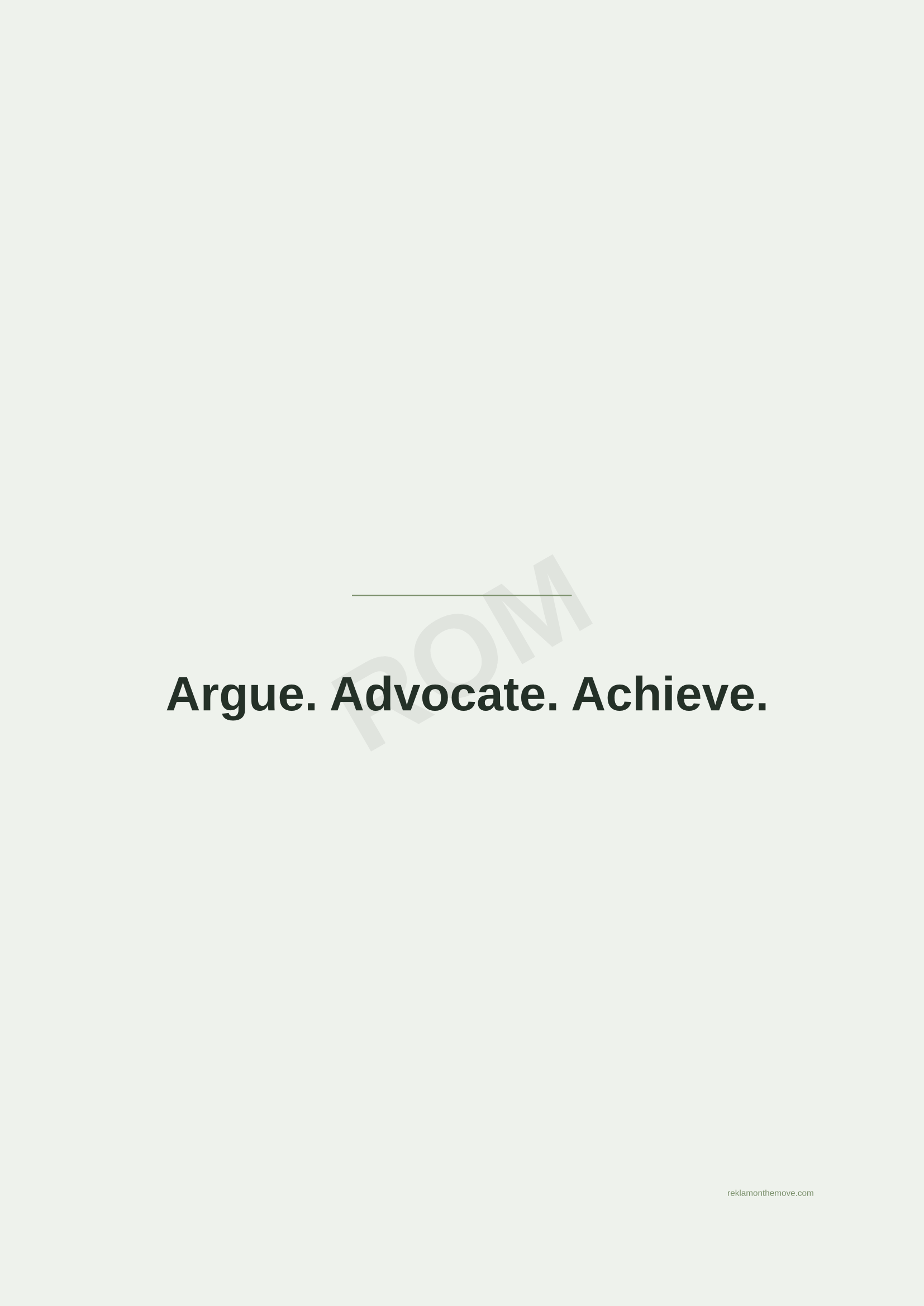Argue. Advocate. Achieve. · Adaçayı — ROM dijital ürün önizlemesi (filigranlı)