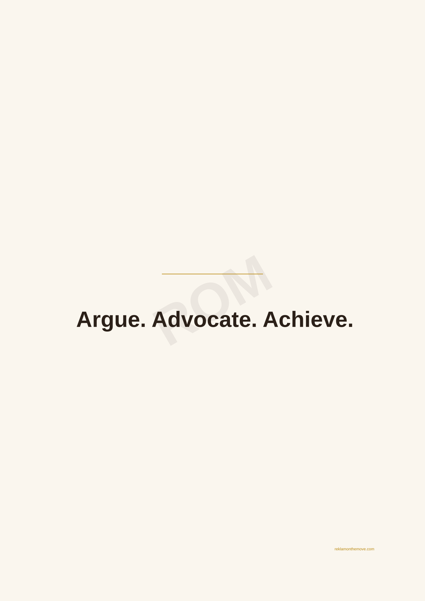 Argue. Advocate. Achieve. · Espresso — ROM dijital ürün önizlemesi (filigranlı)