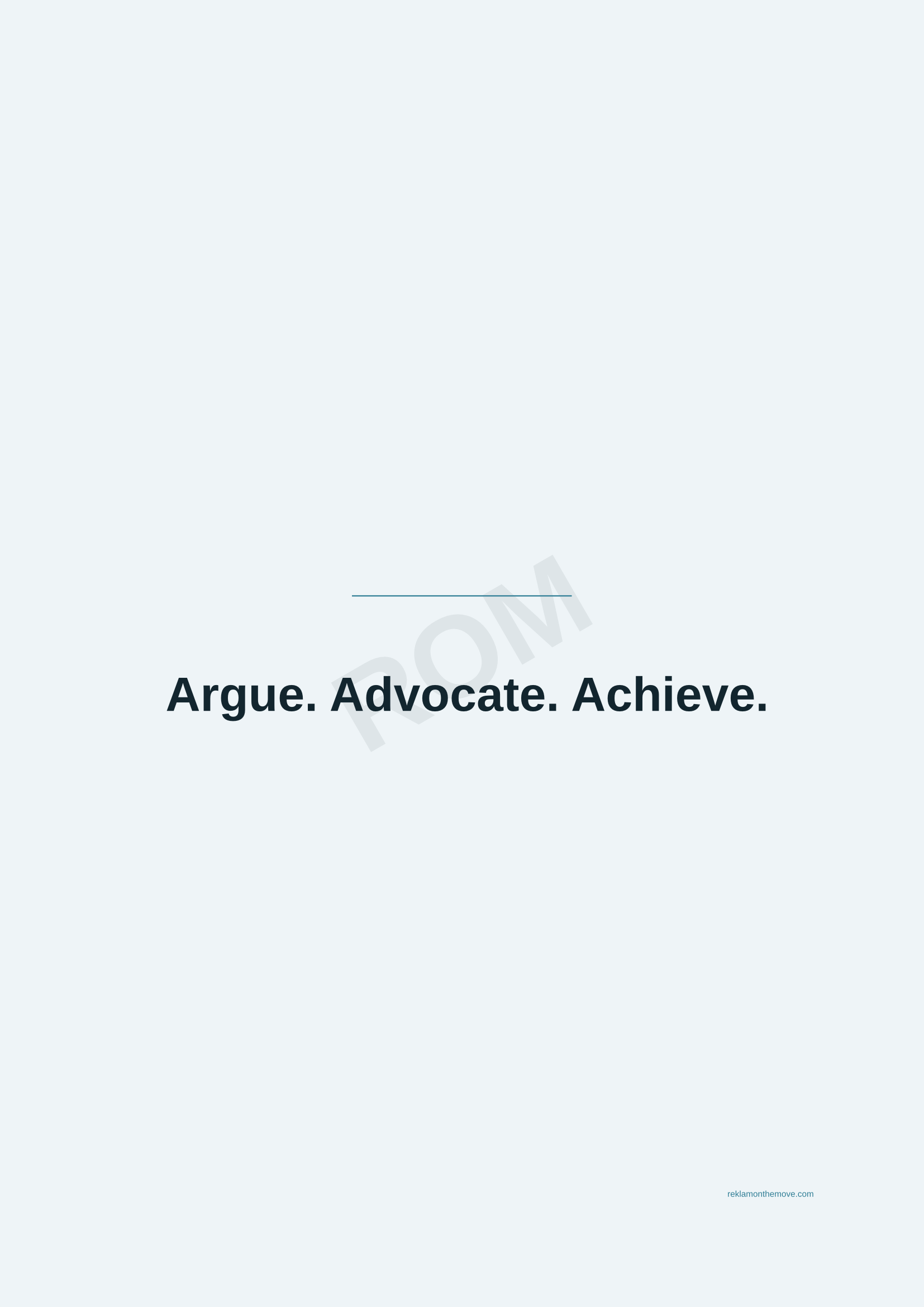 Argue. Advocate. Achieve. · Okyanus — ROM dijital ürün önizlemesi (filigranlı)