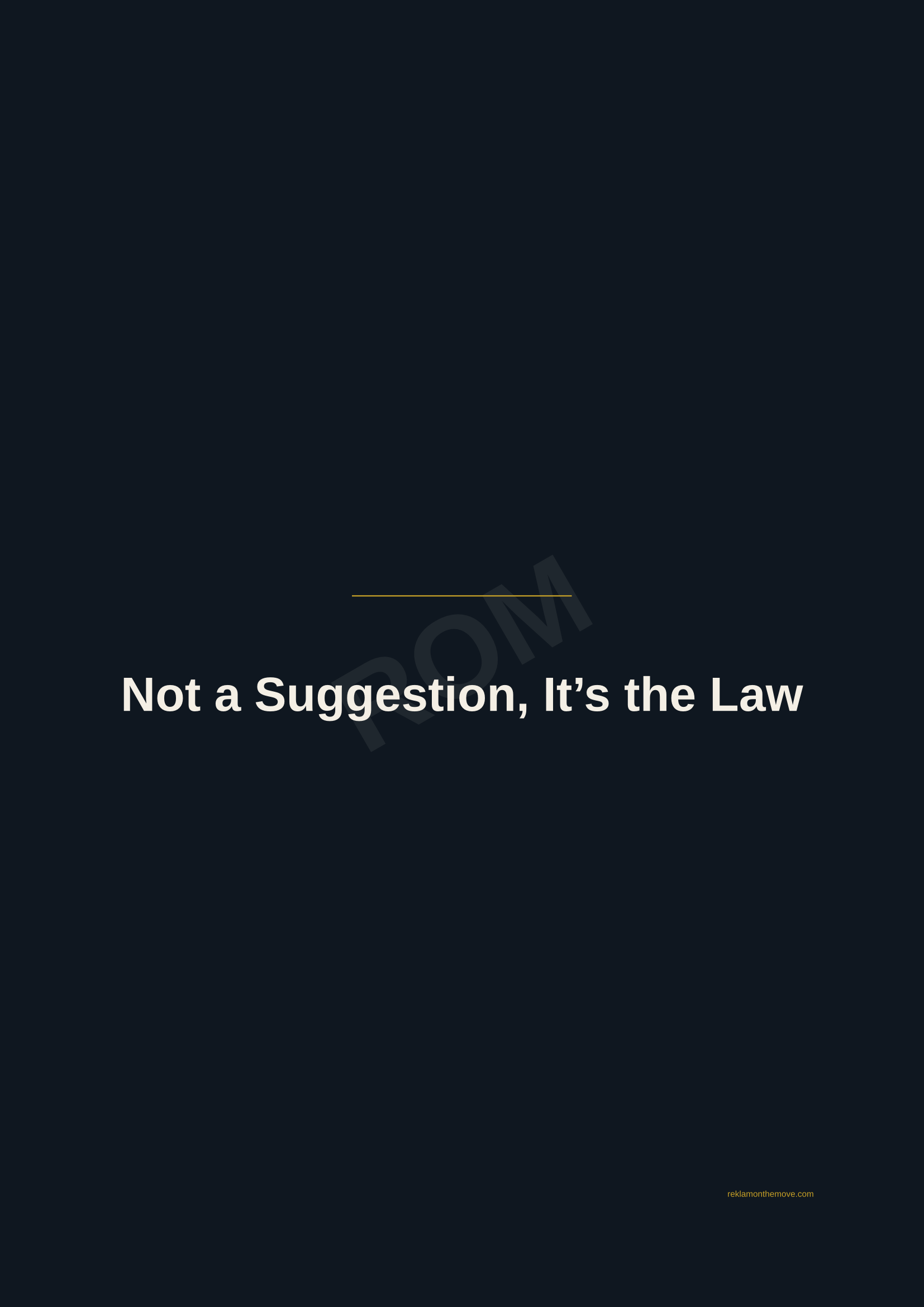 Not a Suggestion, It's the Law · Gece — ROM dijital ürün önizlemesi (filigranlı)