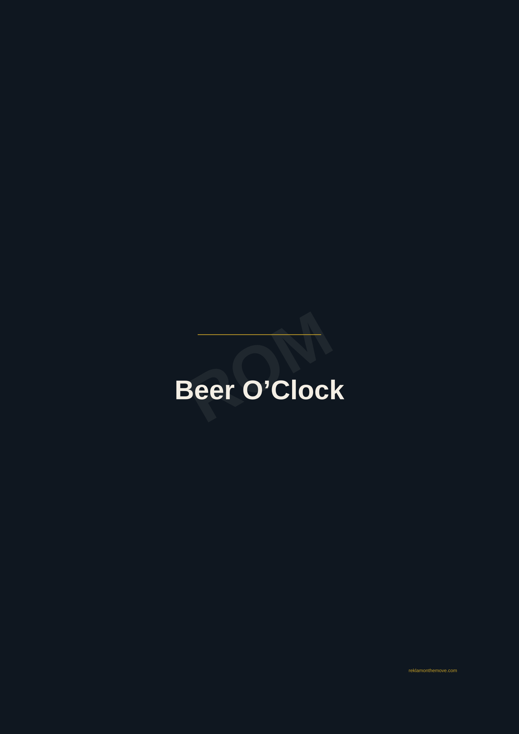 Beer O'Clock · Gece — ROM dijital ürün önizlemesi (filigranlı)