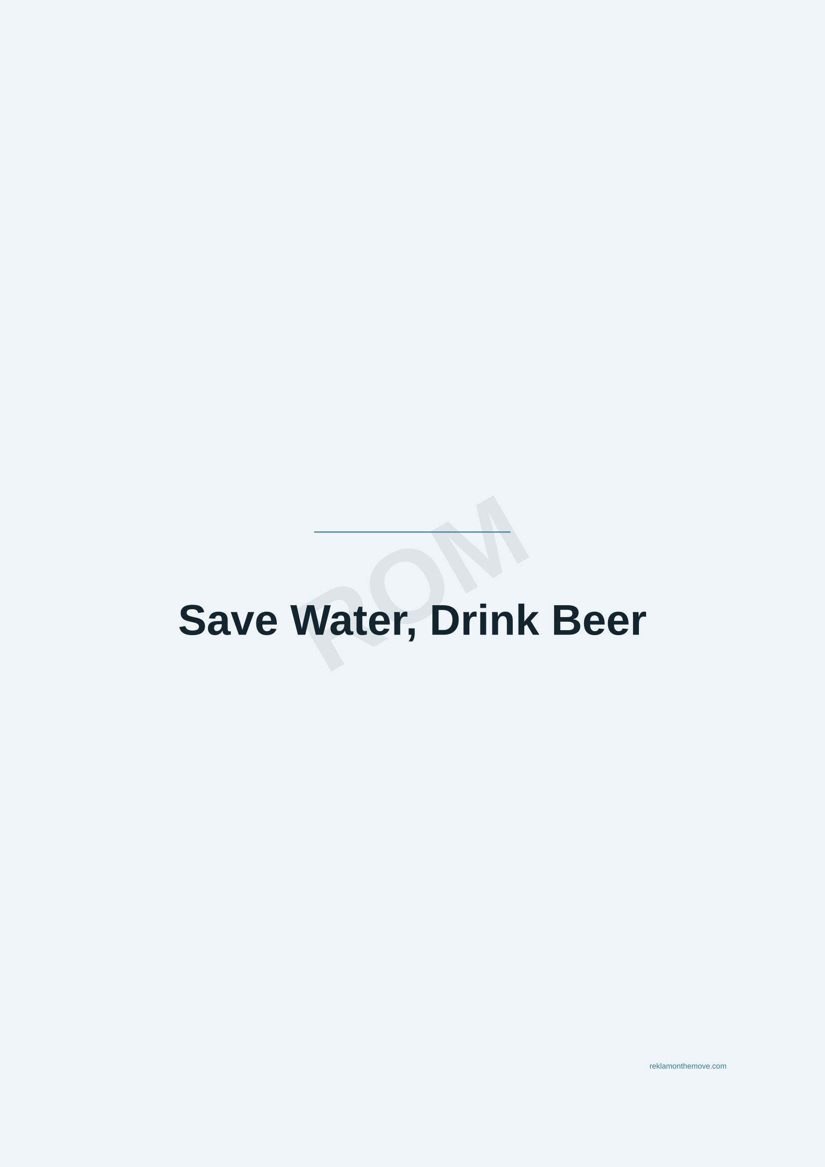 Save Water, Drink Beer · Okyanus — ROM dijital ürün önizlemesi (filigranlı)