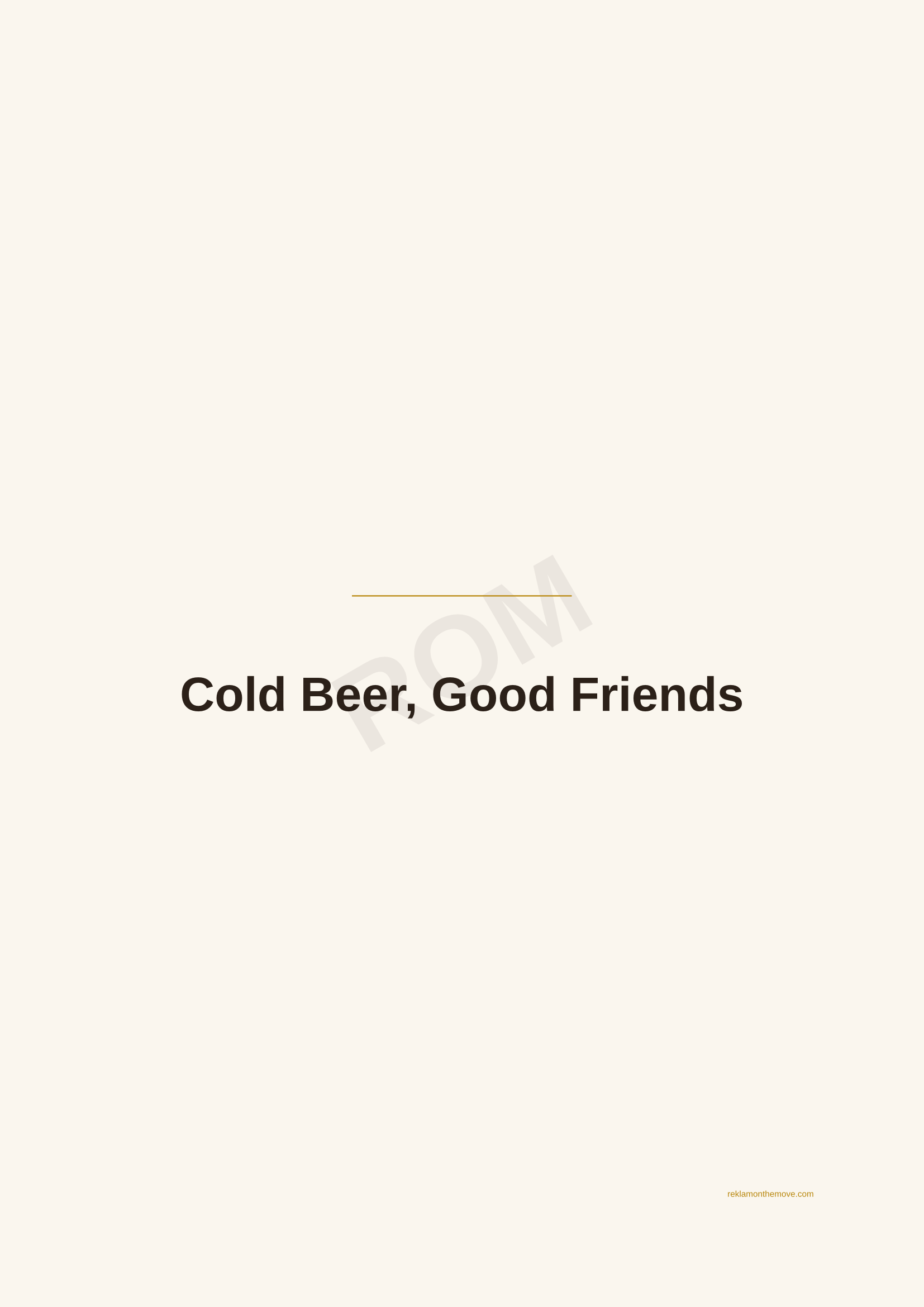 Cold Beer, Good Friends · Espresso — ROM dijital ürün önizlemesi (filigranlı)
