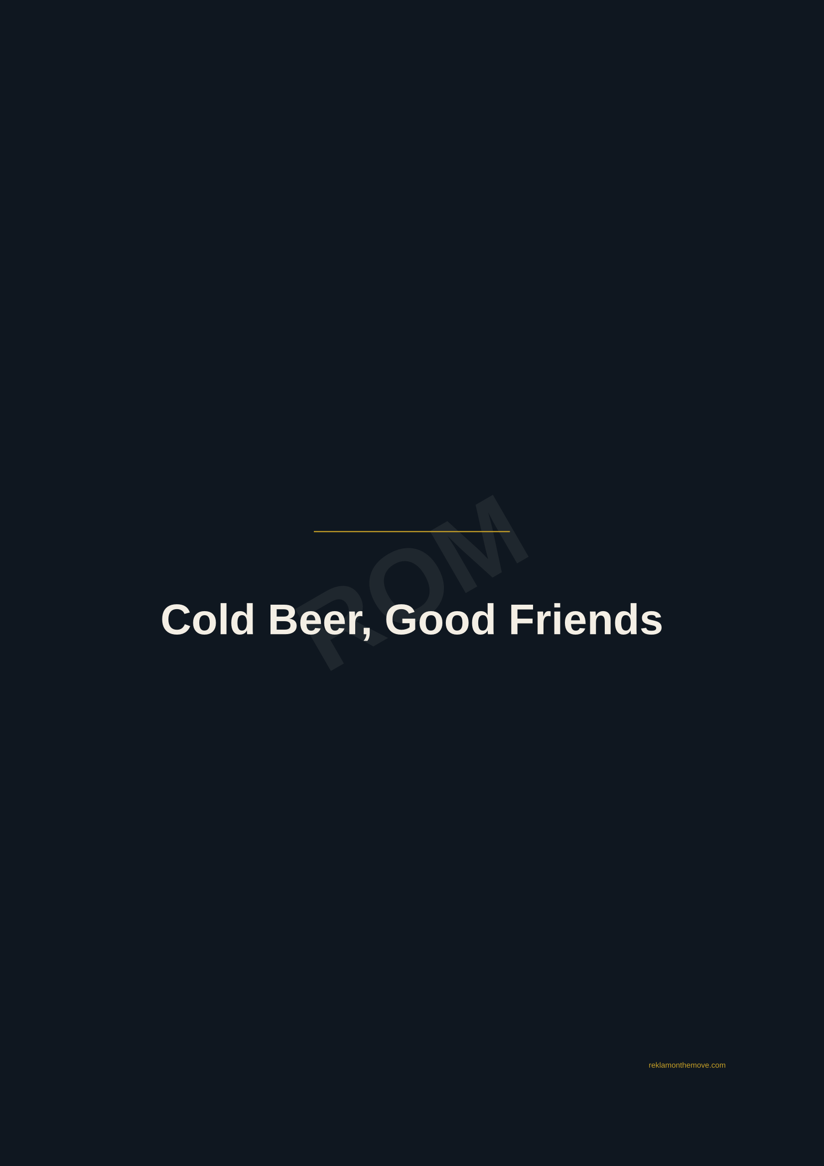 Cold Beer, Good Friends · Gece — ROM dijital ürün önizlemesi (filigranlı)
