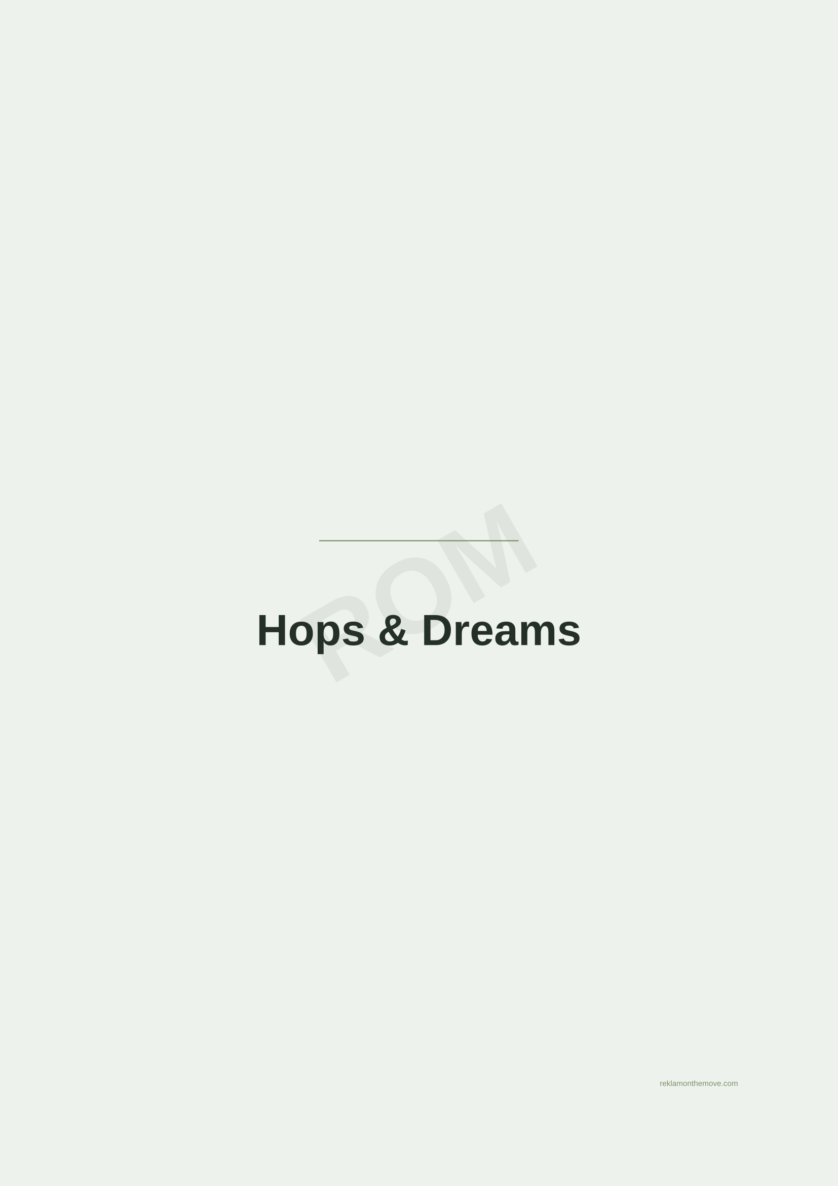 Hops & Dreams · Adaçayı — ROM dijital ürün önizlemesi (filigranlı)