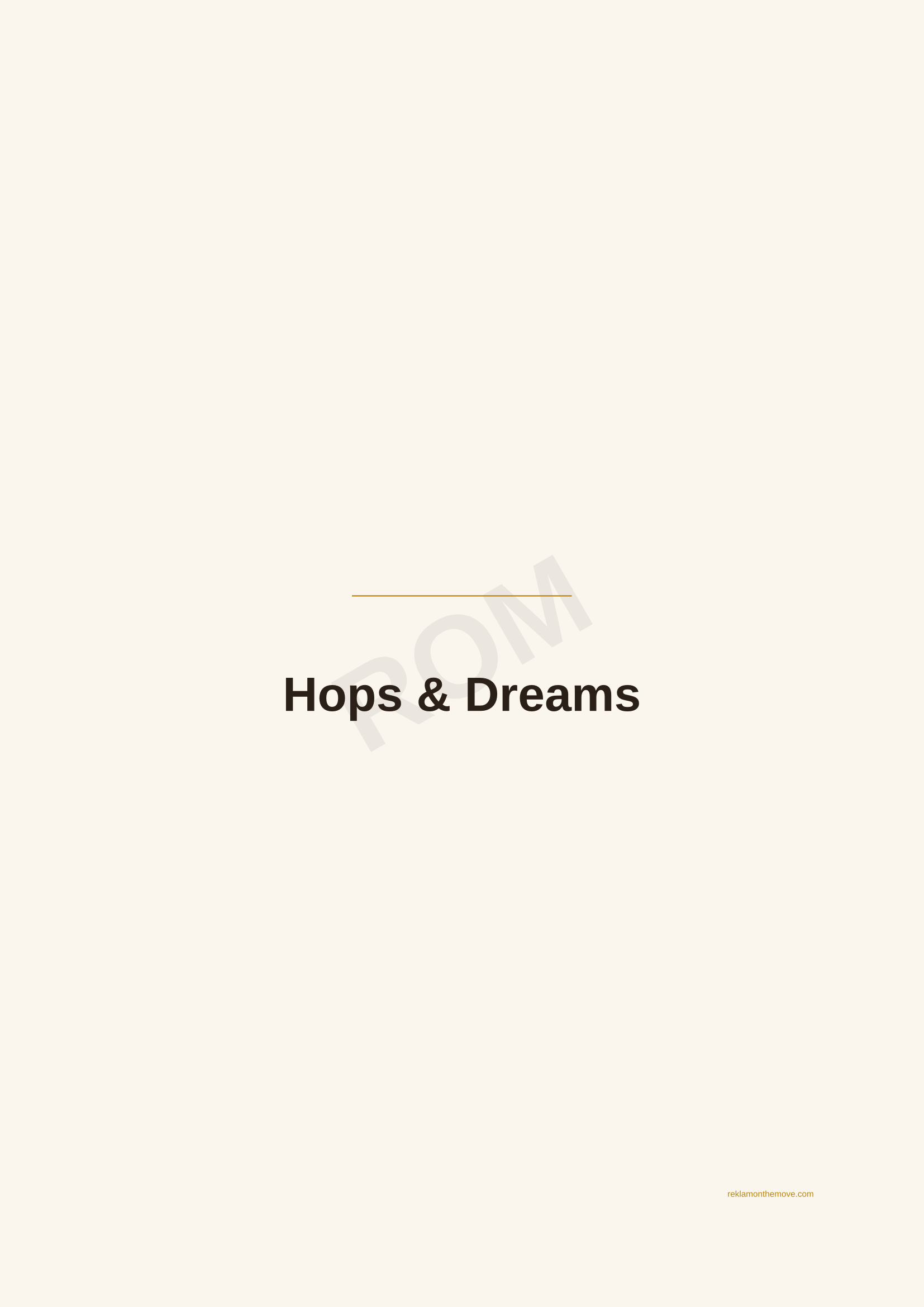 Hops & Dreams · Espresso — ROM dijital ürün önizlemesi (filigranlı)