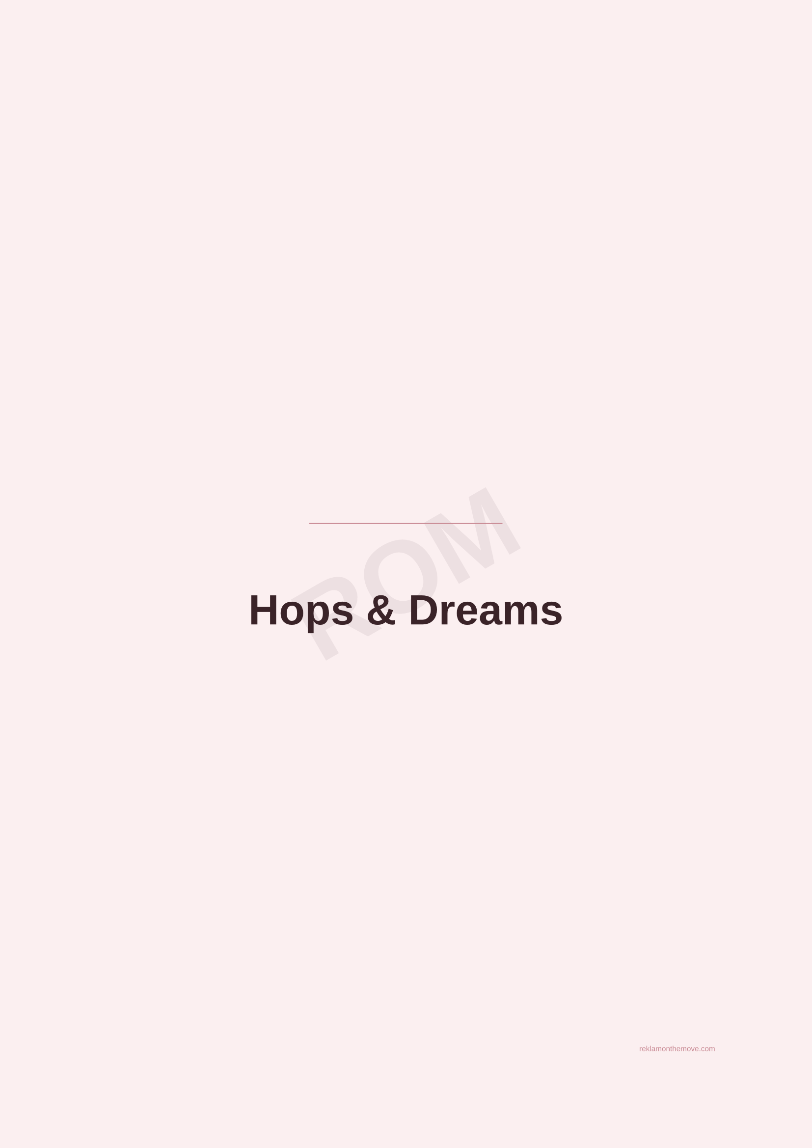 Hops & Dreams · Gül — ROM dijital ürün önizlemesi (filigranlı)
