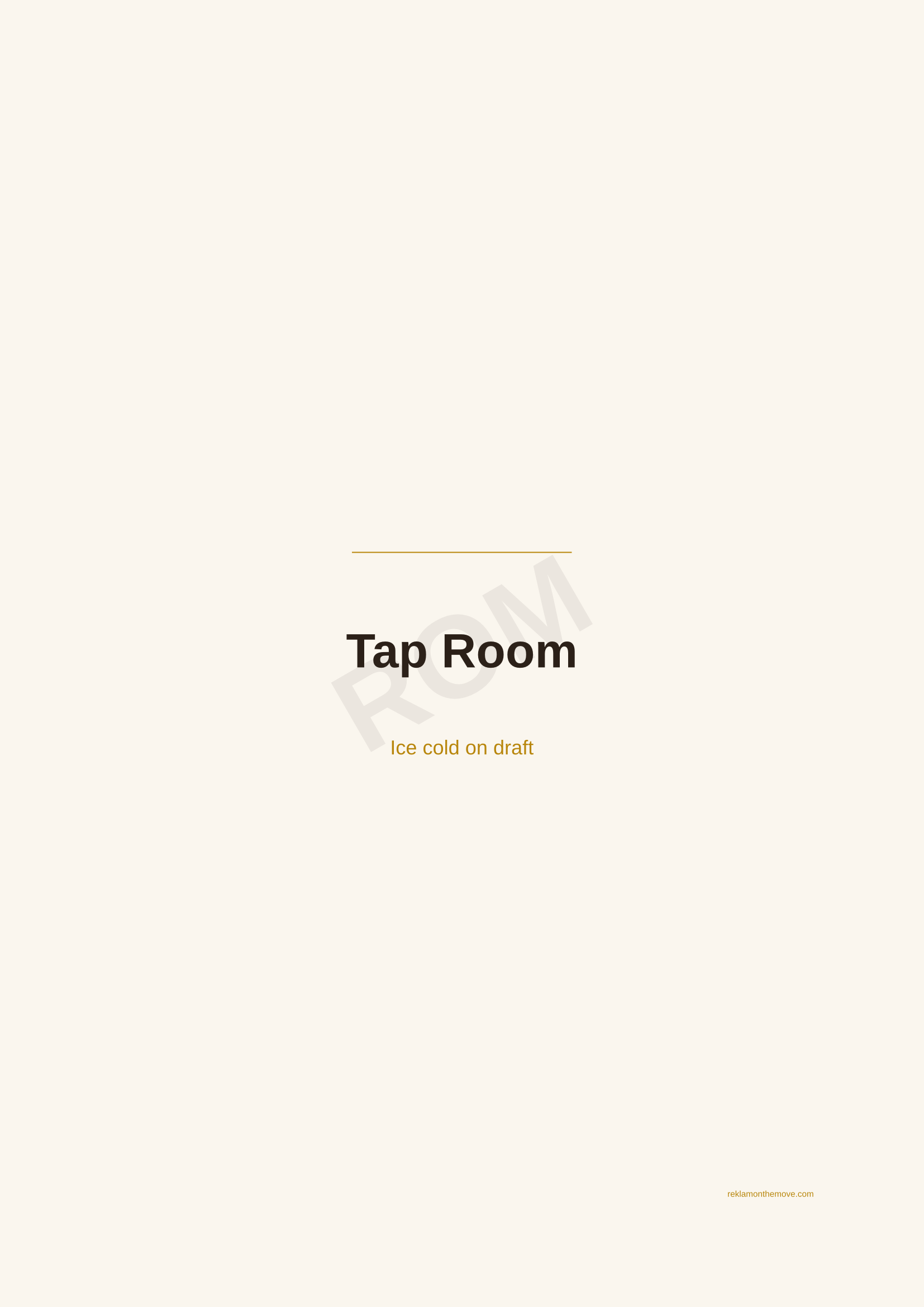 Tap Room · Espresso — ROM dijital ürün önizlemesi (filigranlı)