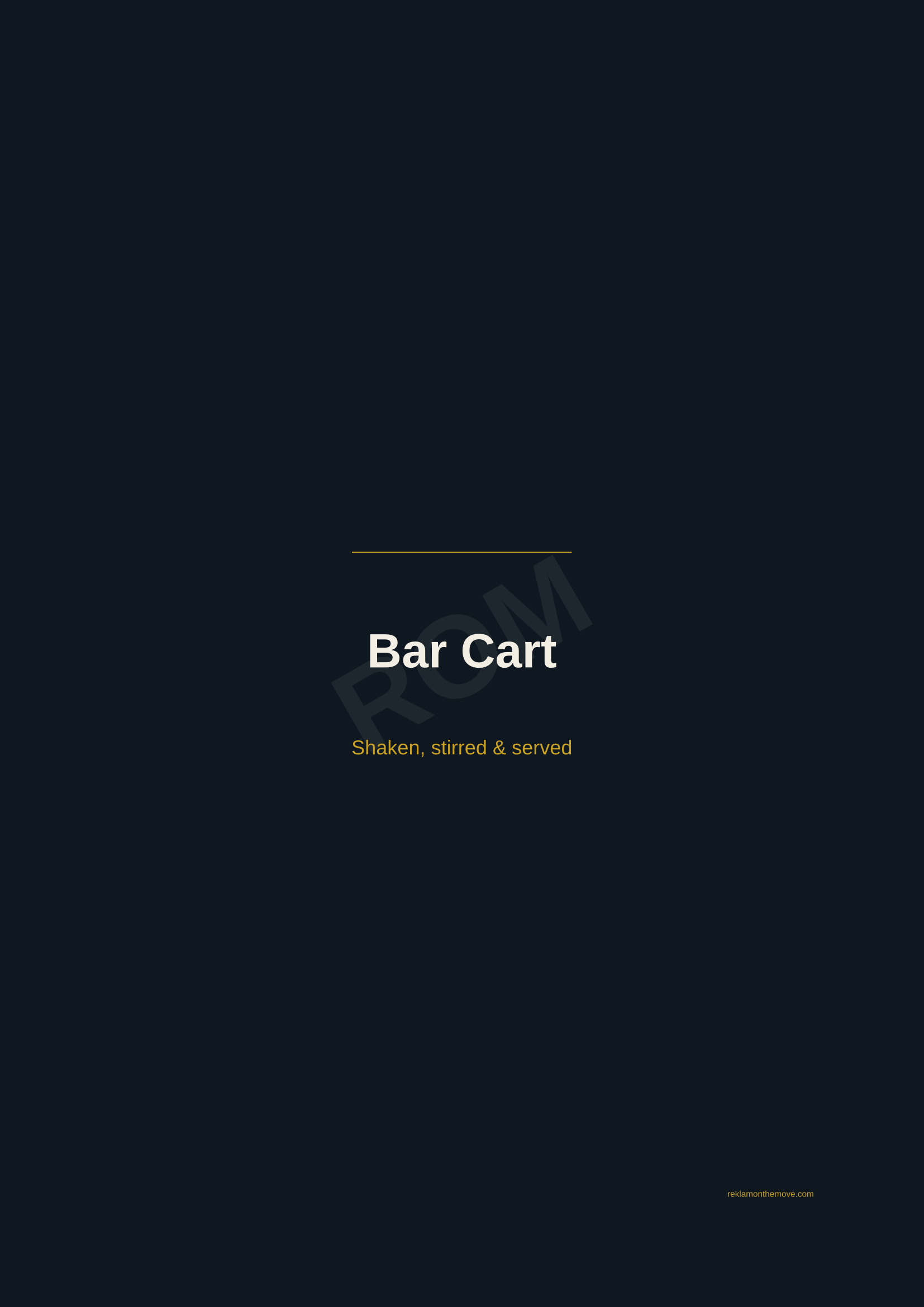 Bar Cart · Gece — ROM dijital ürün önizlemesi (filigranlı)