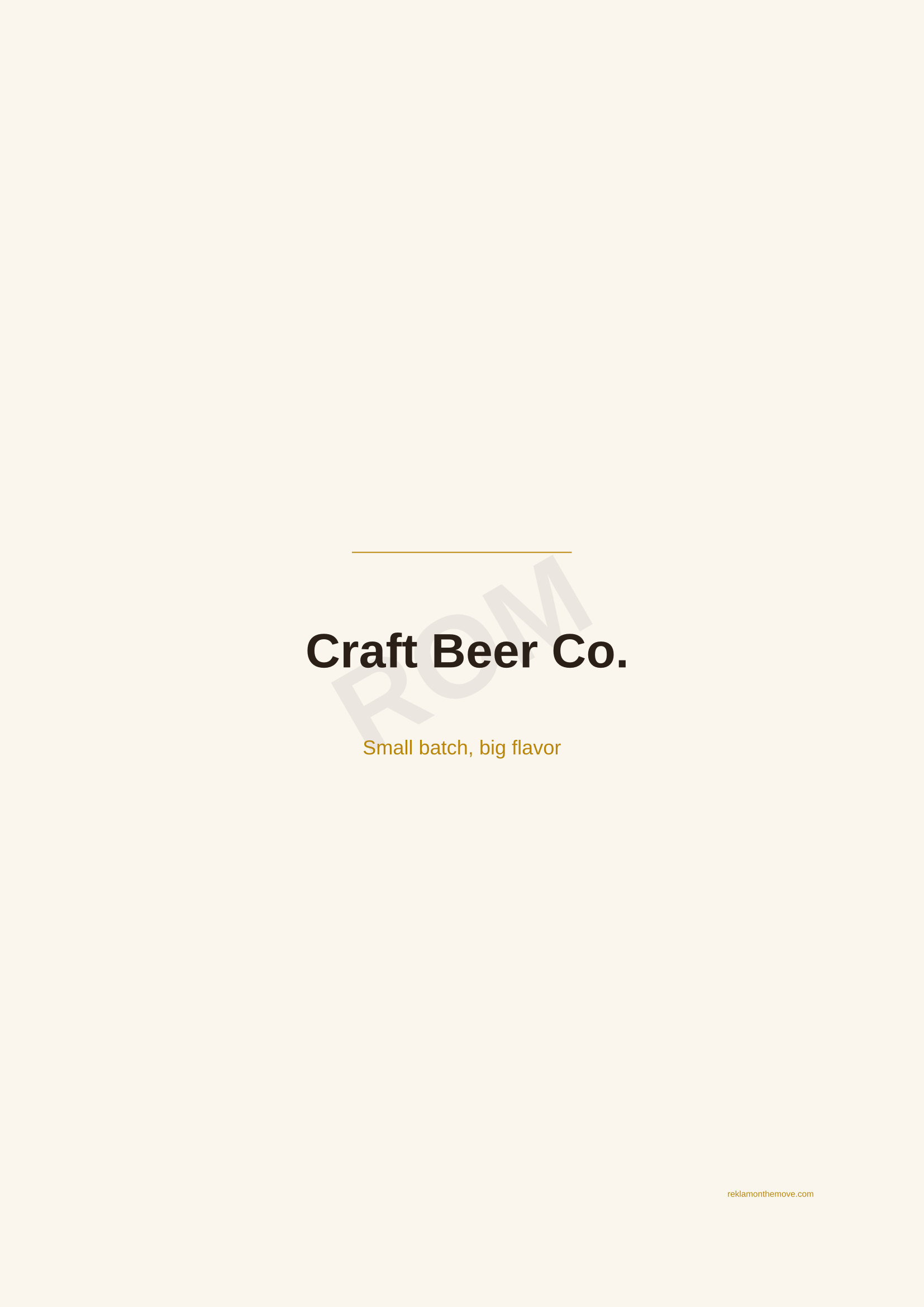 Craft Beer Co. · Espresso — ROM dijital ürün önizlemesi (filigranlı)