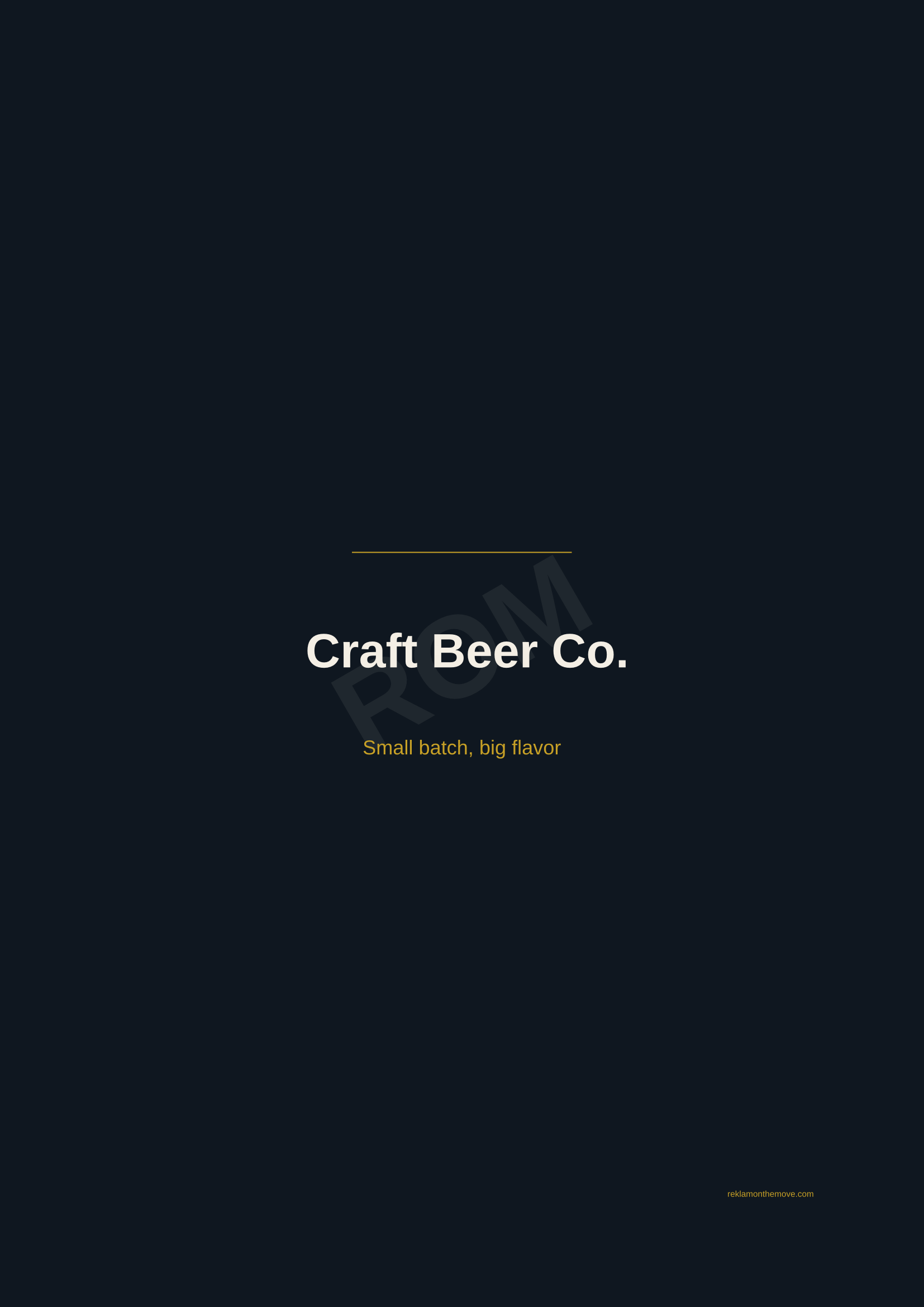 Craft Beer Co. · Gece — ROM dijital ürün önizlemesi (filigranlı)