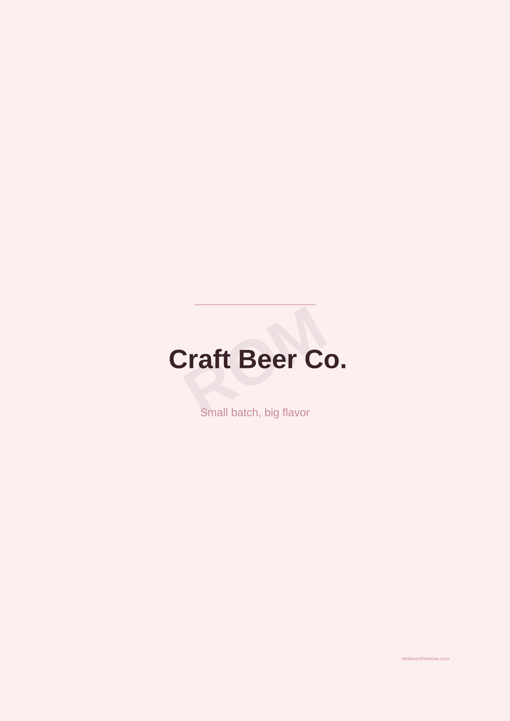 Craft Beer Co. · Gül — ROM dijital ürün önizlemesi (filigranlı)