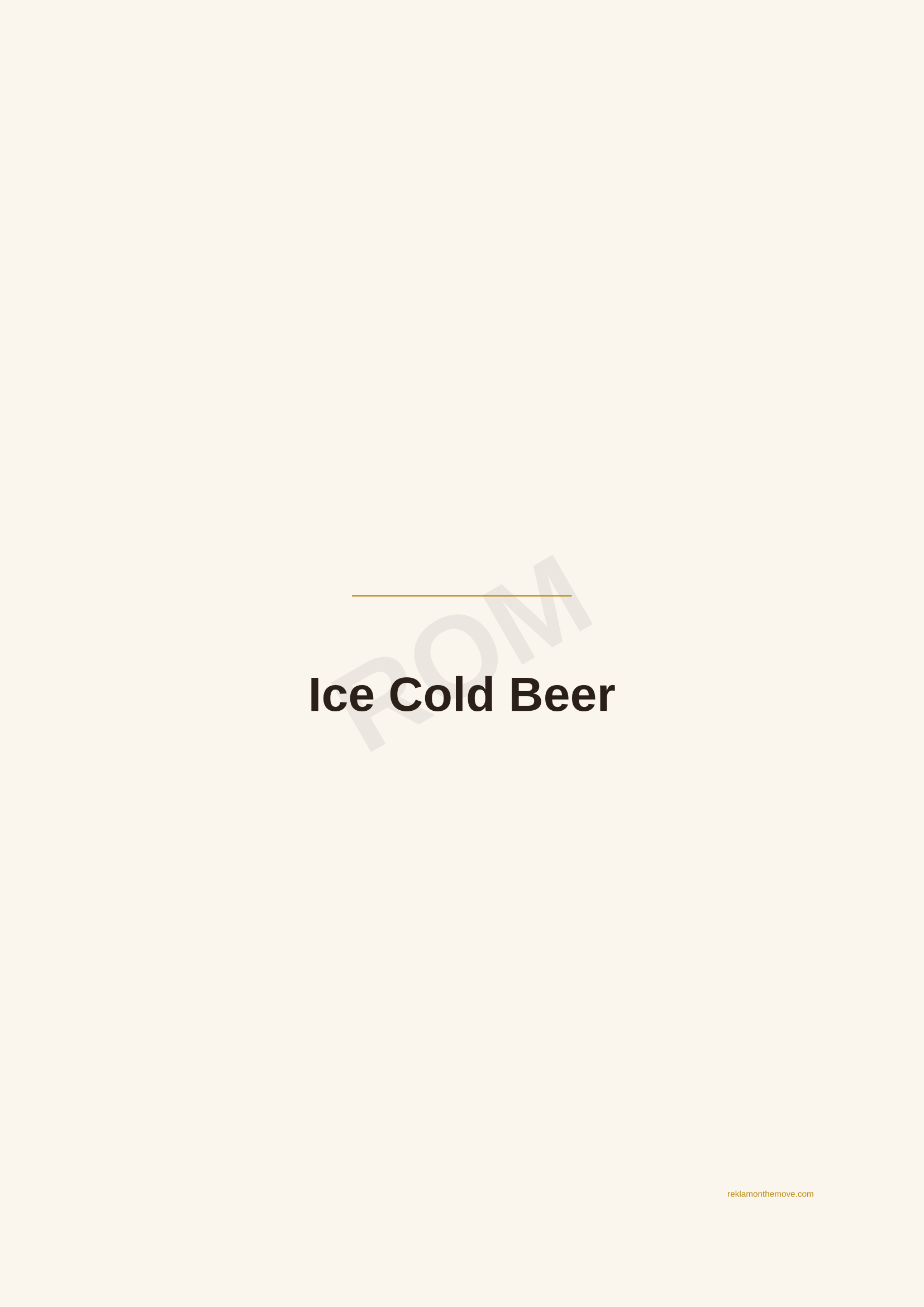 Ice Cold Beer · Espresso — ROM dijital ürün önizlemesi (filigranlı)