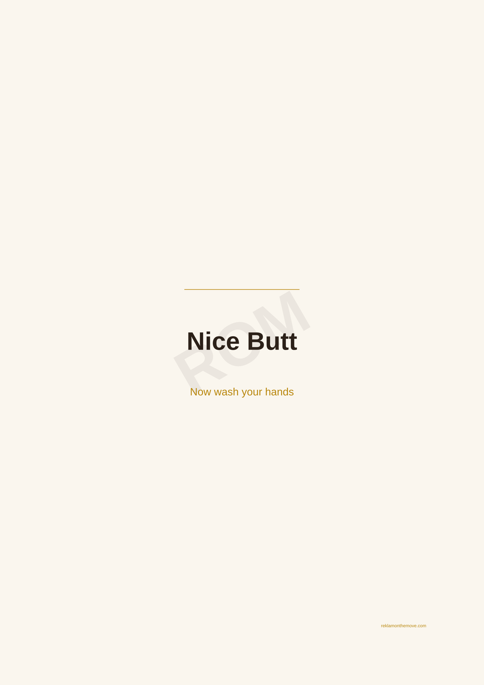 Nice Butt · Espresso — ROM dijital ürün önizlemesi (filigranlı)