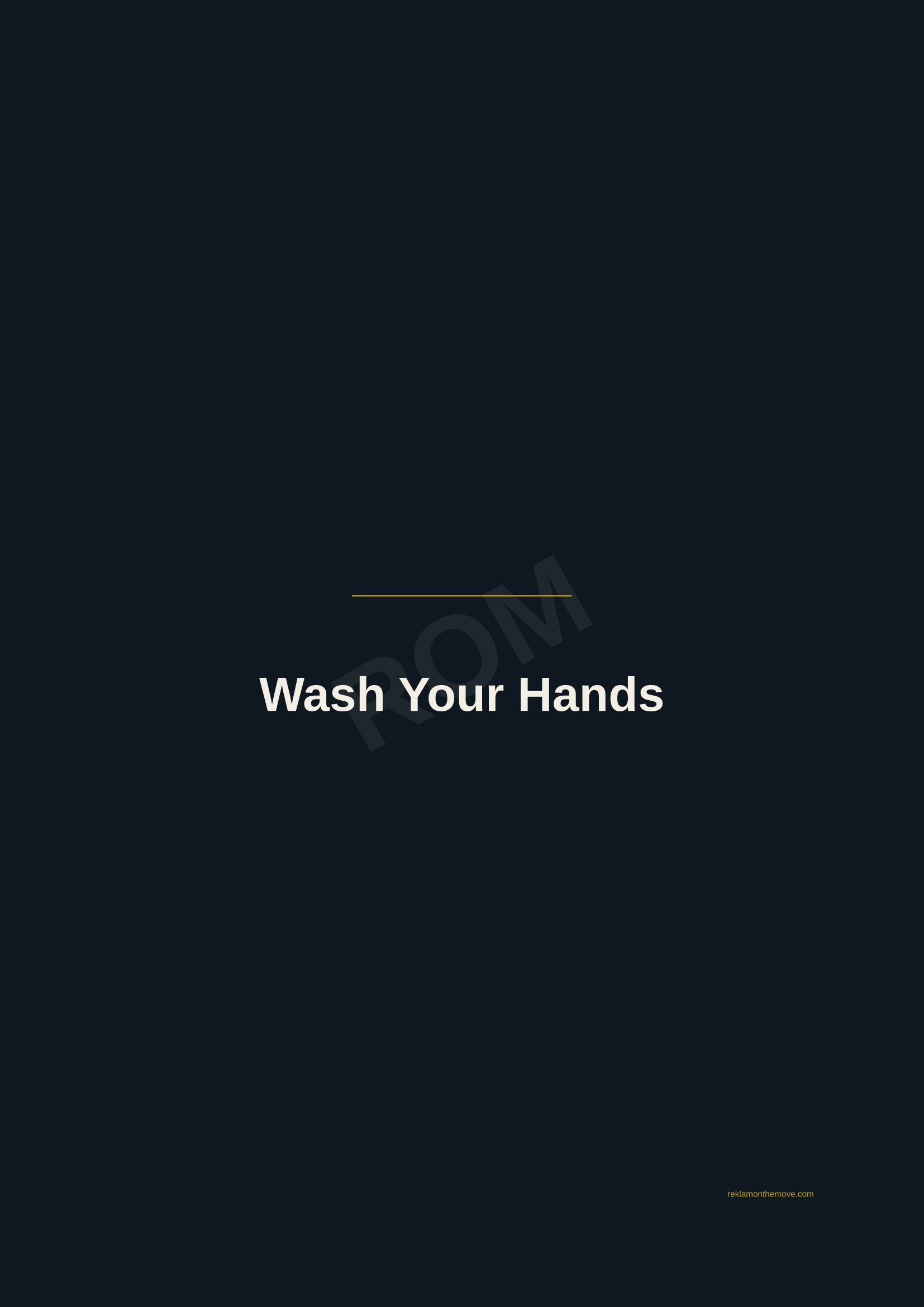 Wash Your Hands · Gece — ROM dijital ürün önizlemesi (filigranlı)