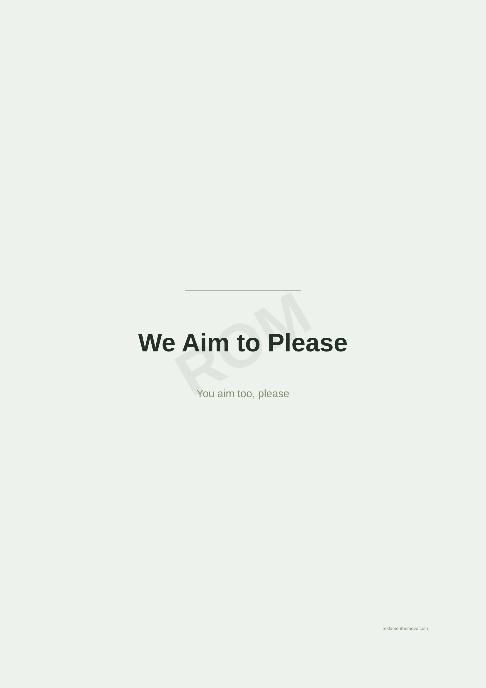 We Aim to Please · Adaçayı — ROM dijital ürün önizlemesi (filigranlı)