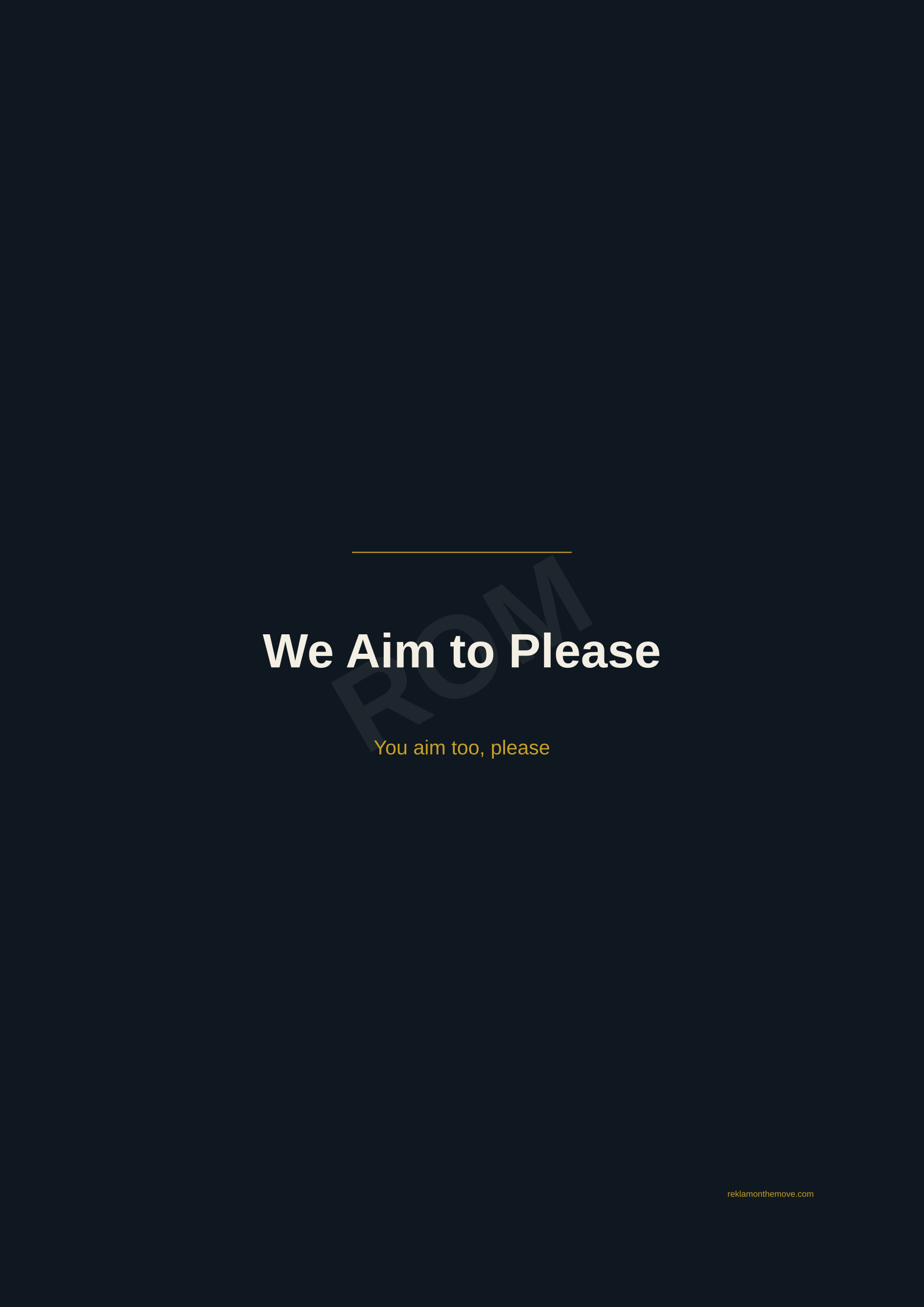 We Aim to Please · Gece — ROM dijital ürün önizlemesi (filigranlı)