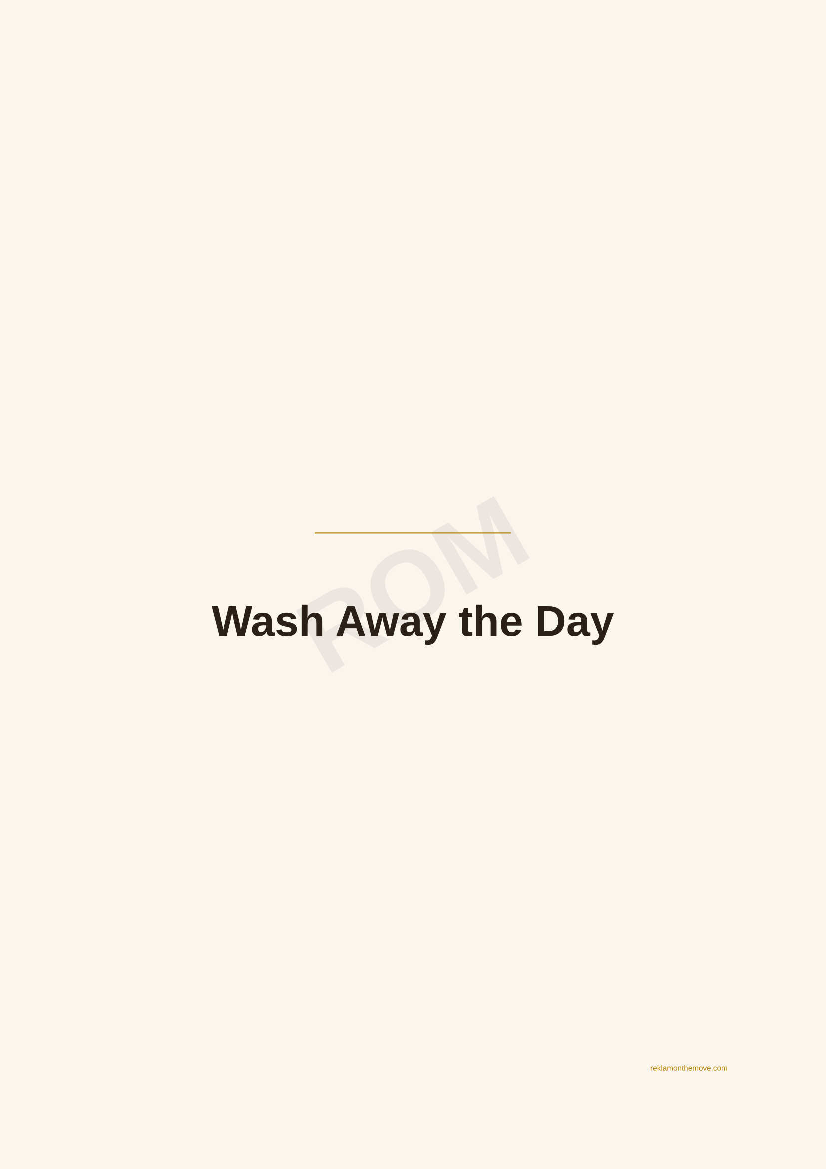 Wash Away the Day · Espresso — ROM dijital ürün önizlemesi (filigranlı)
