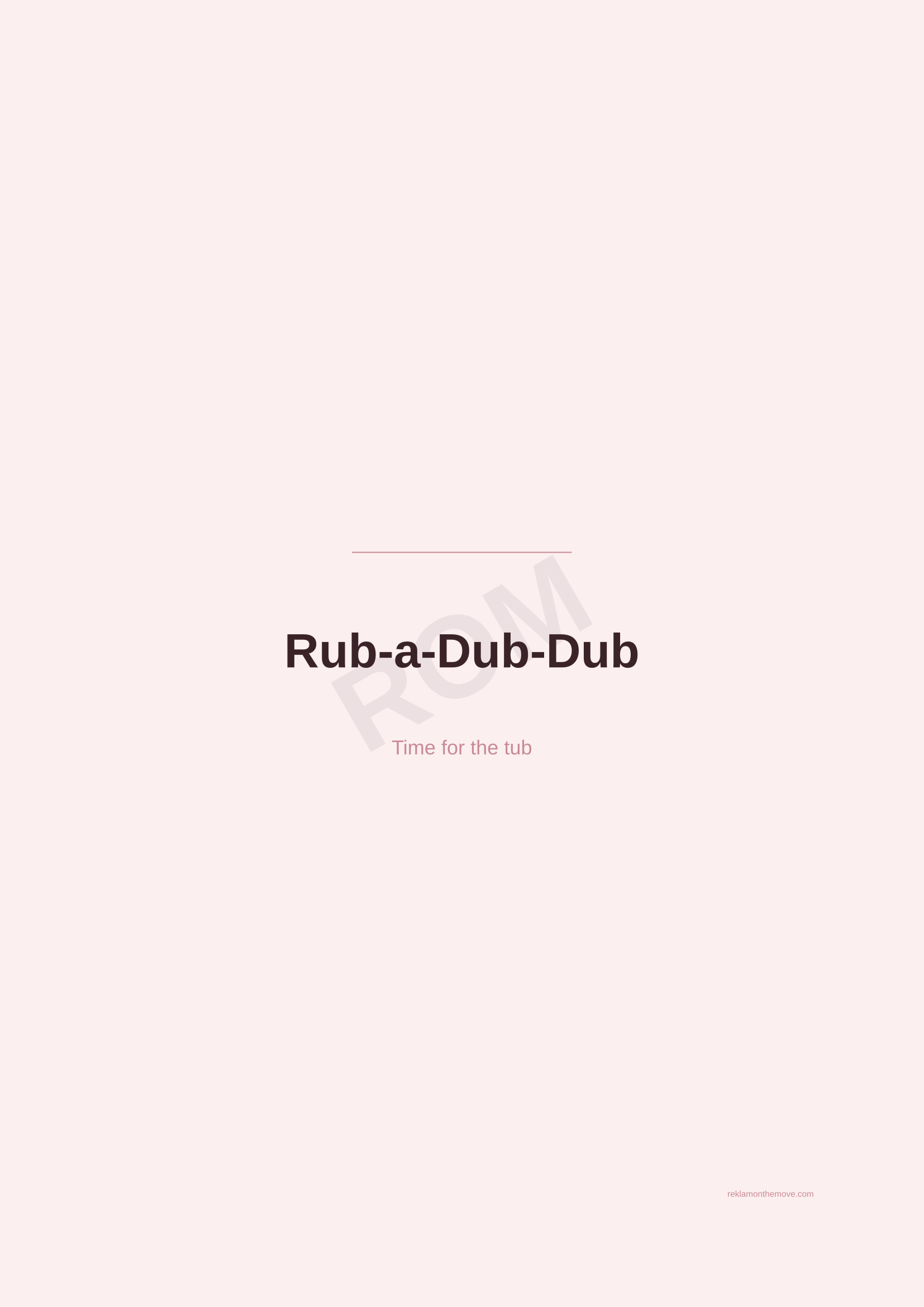 Rub-a-Dub-Dub · Gül — ROM dijital ürün önizlemesi (filigranlı)
