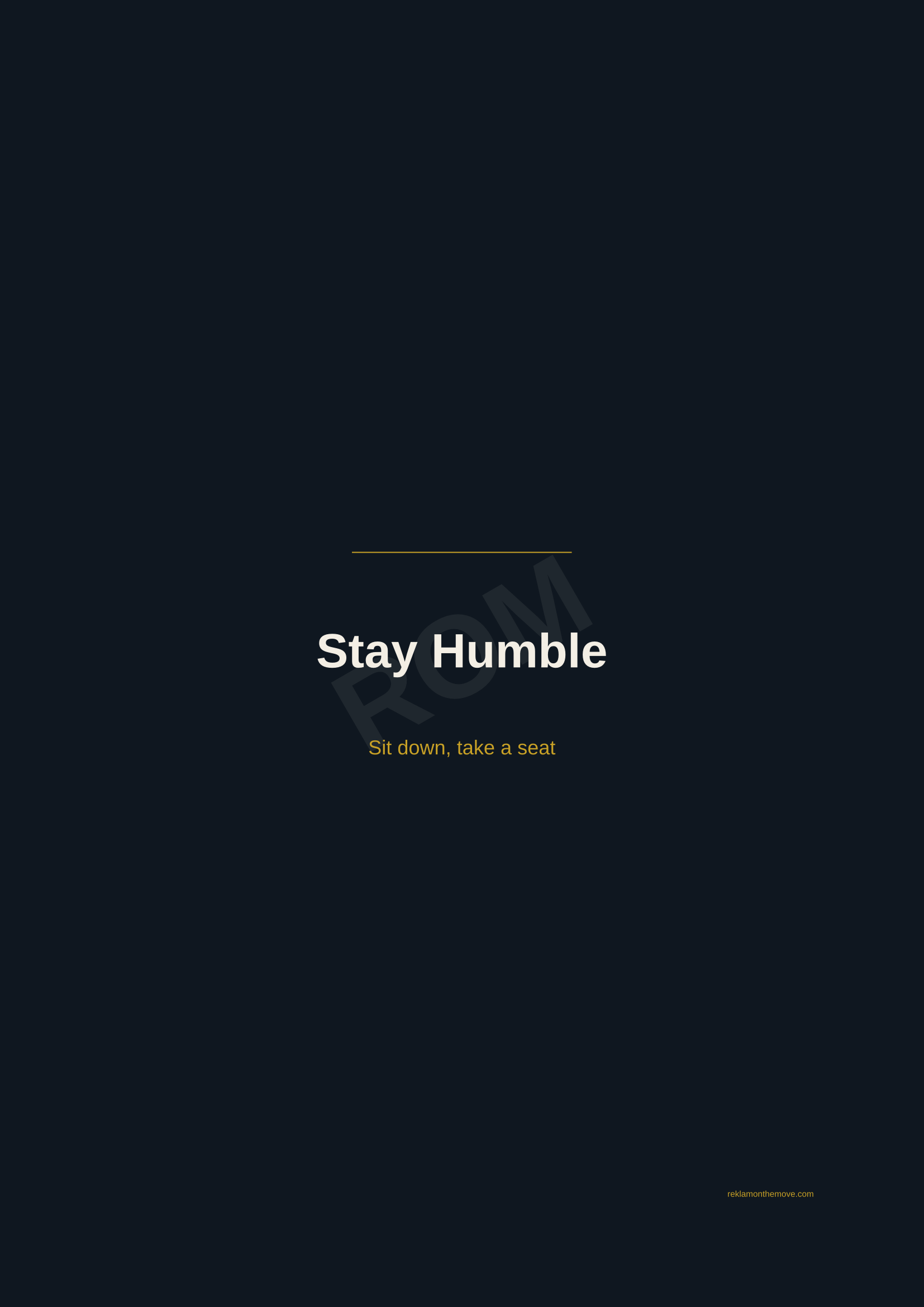 Stay Humble · Gece — ROM dijital ürün önizlemesi (filigranlı)