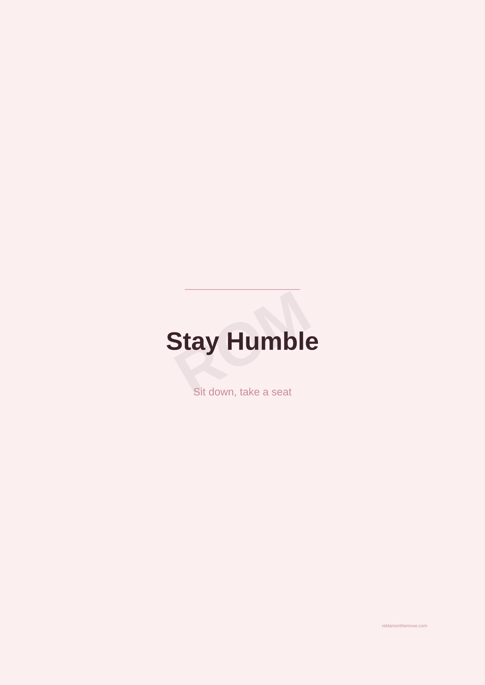 Stay Humble · Gül — ROM dijital ürün önizlemesi (filigranlı)