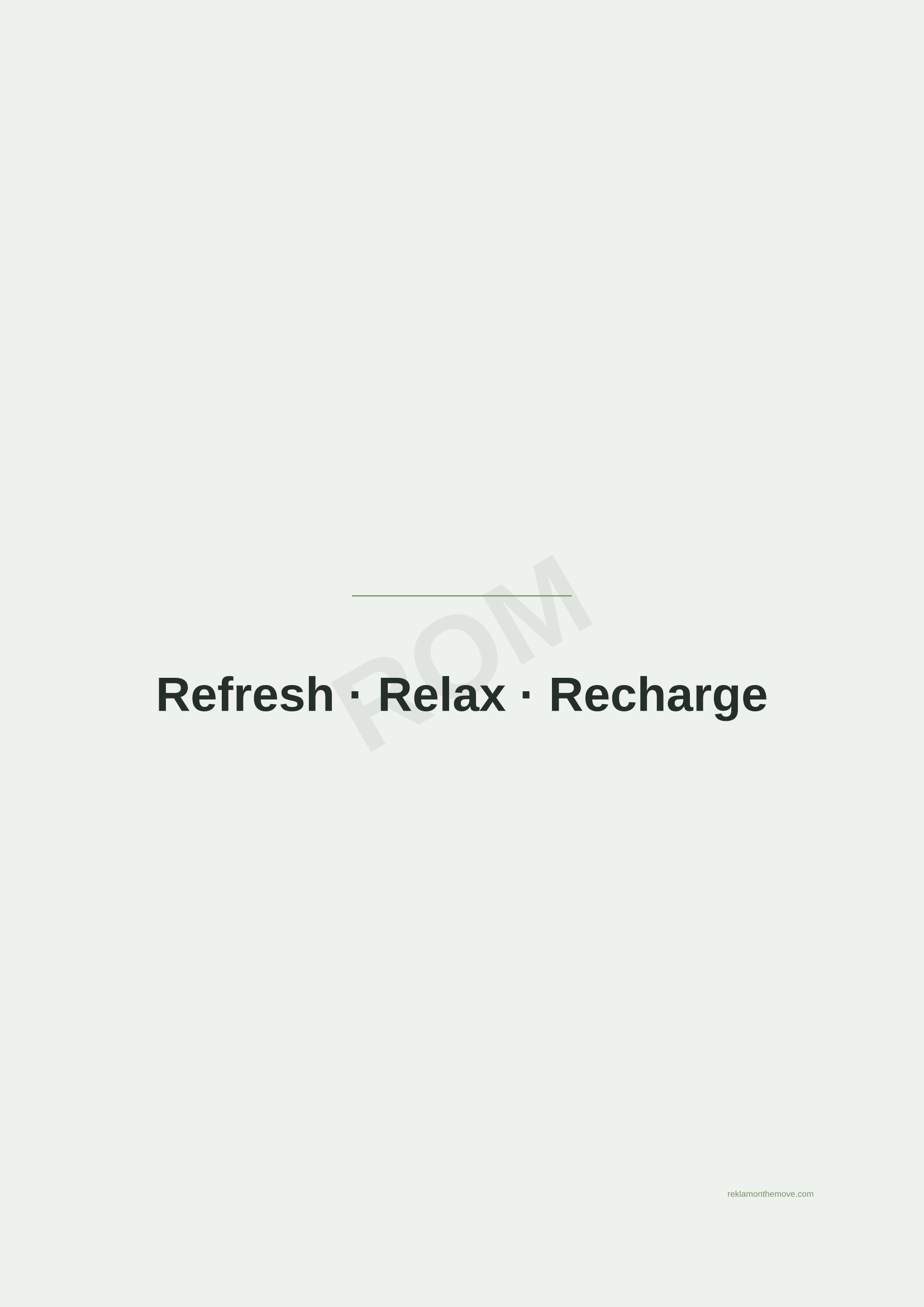 Refresh · Relax · Recharge · Adaçayı — ROM dijital ürün önizlemesi (filigranlı)
