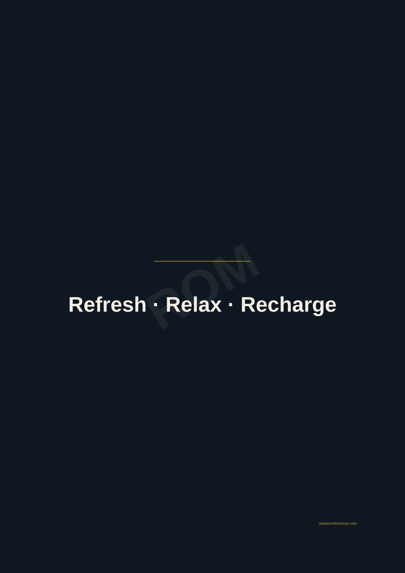 Refresh · Relax · Recharge · Gece — ROM dijital ürün önizlemesi (filigranlı)