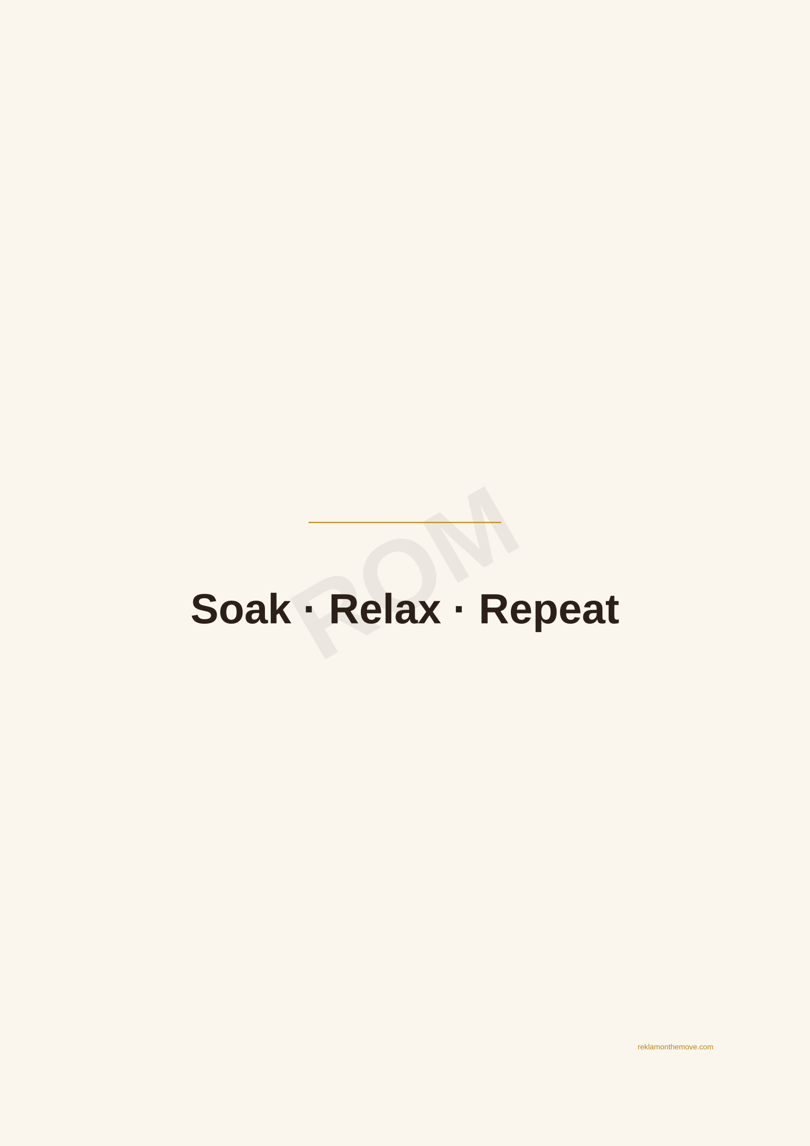 Soak · Relax · Repeat · Espresso — ROM dijital ürün önizlemesi (filigranlı)
