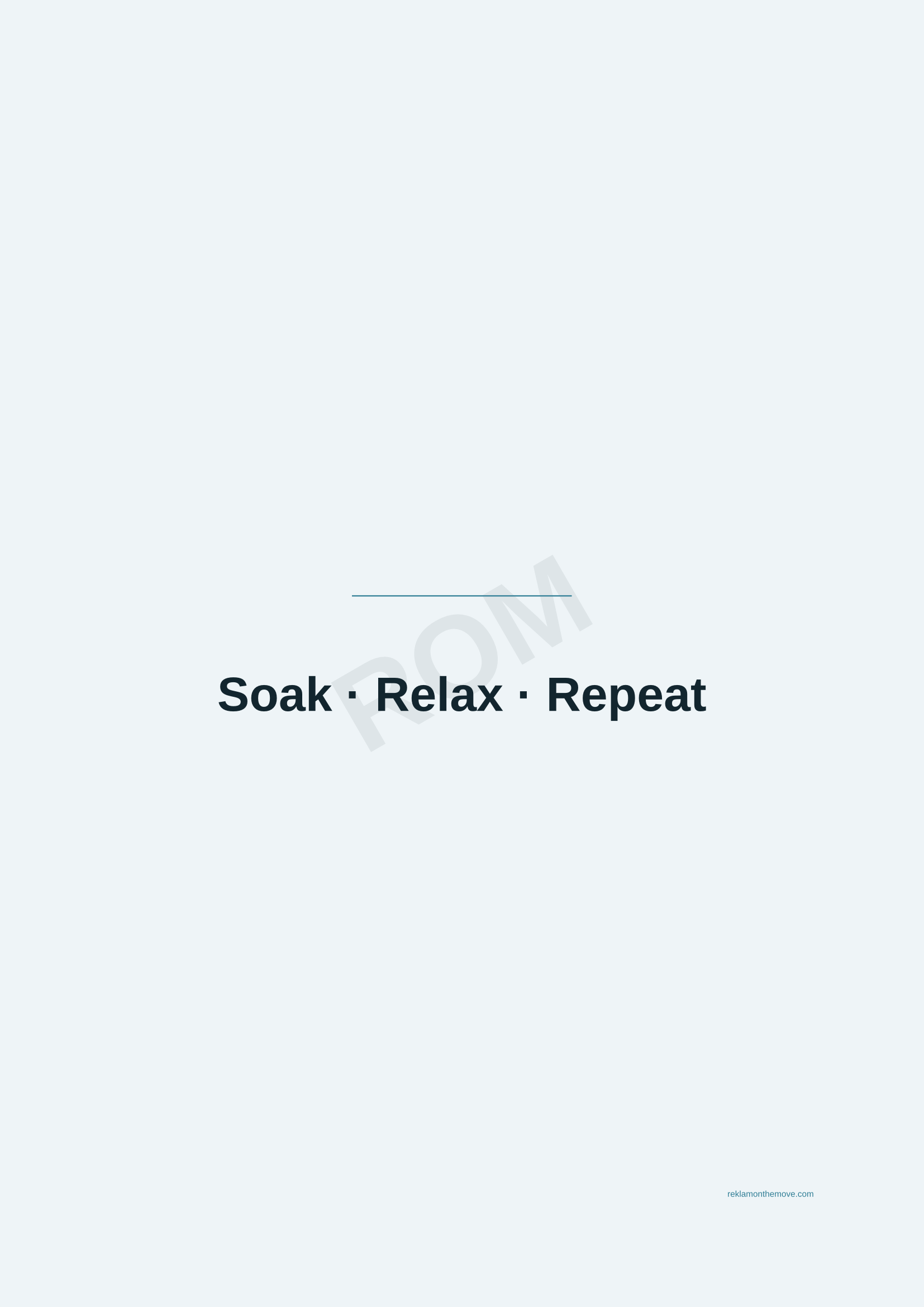 Soak · Relax · Repeat · Okyanus — ROM dijital ürün önizlemesi (filigranlı)