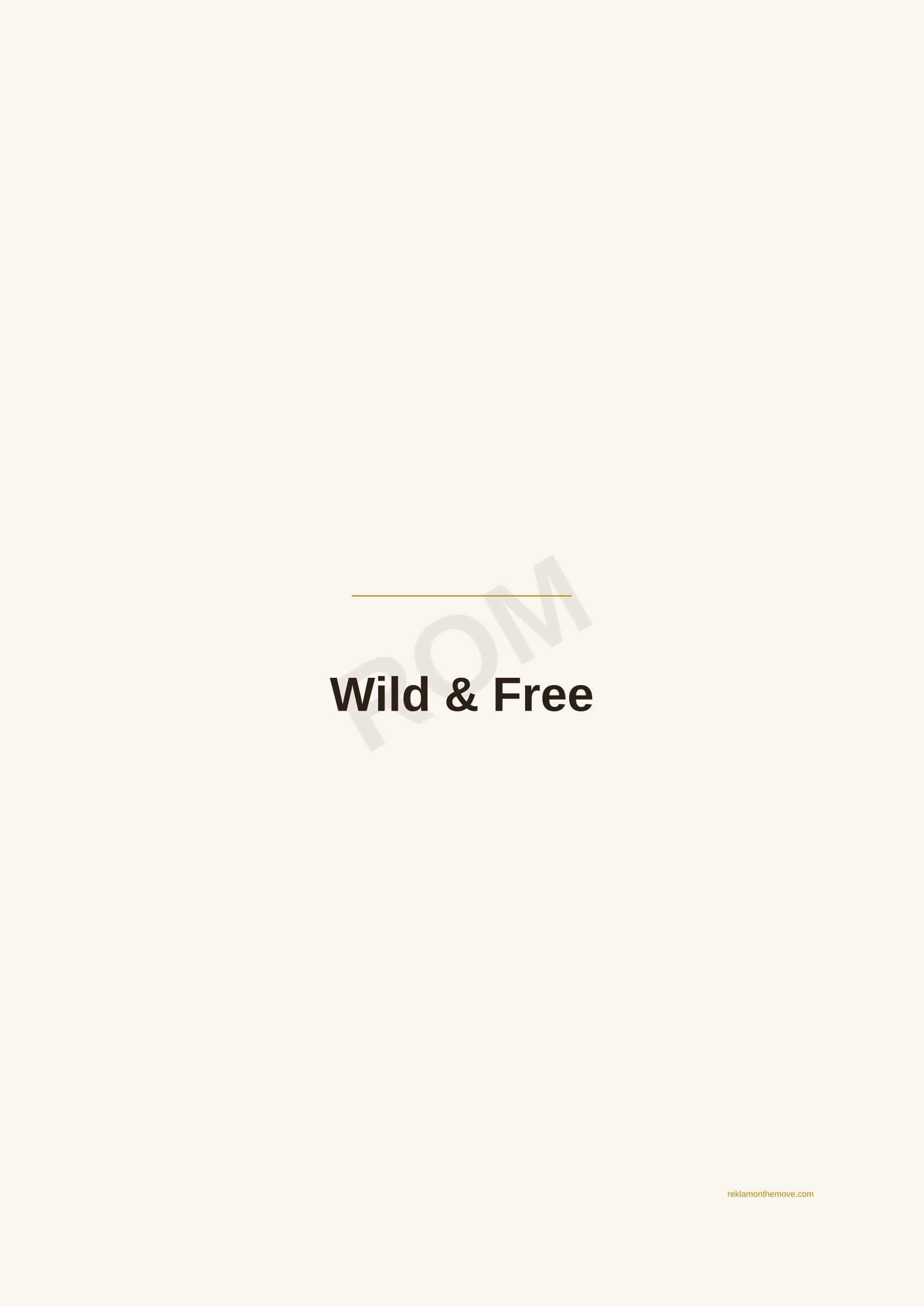 Wild & Free · Espresso — ROM dijital ürün önizlemesi (filigranlı)