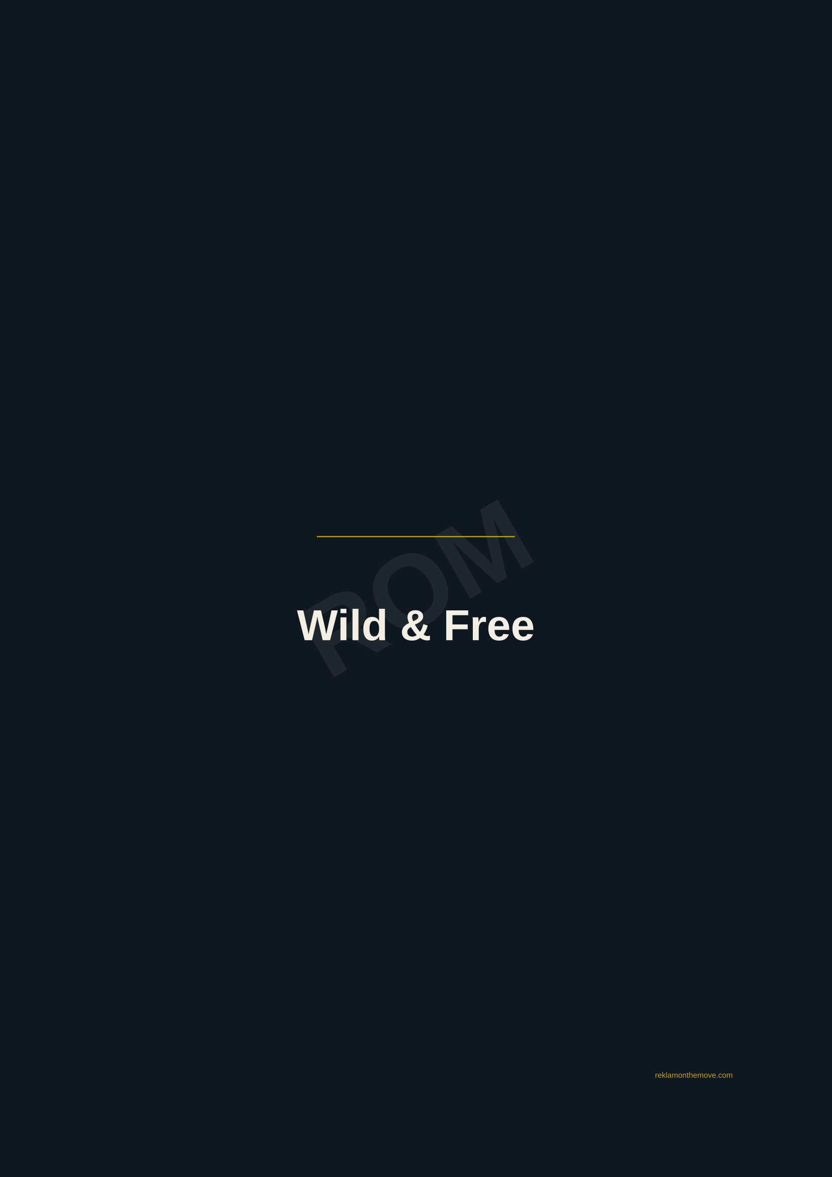 Wild & Free · Gece — ROM dijital ürün önizlemesi (filigranlı)