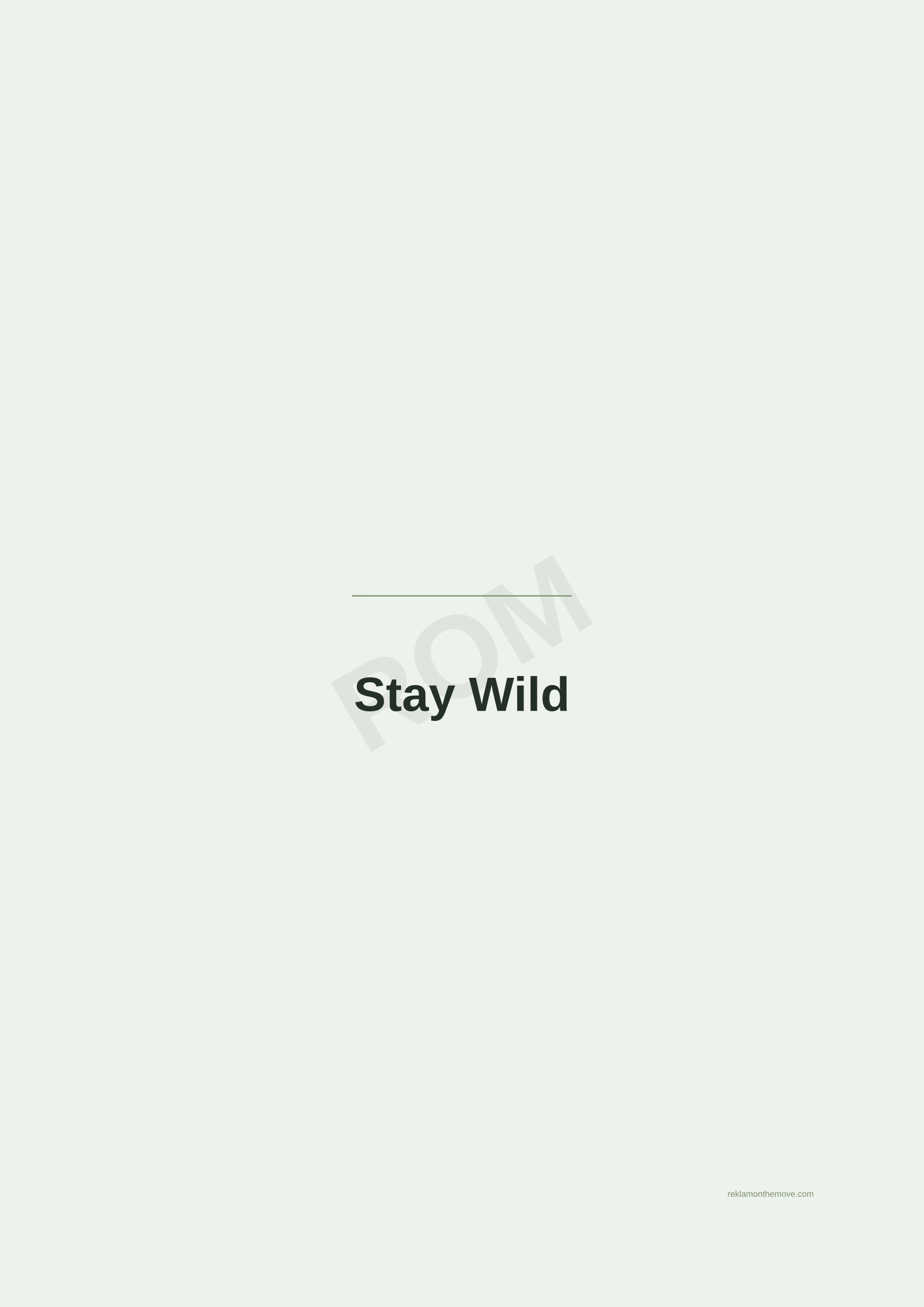 Stay Wild · Adaçayı — ROM dijital ürün önizlemesi (filigranlı)