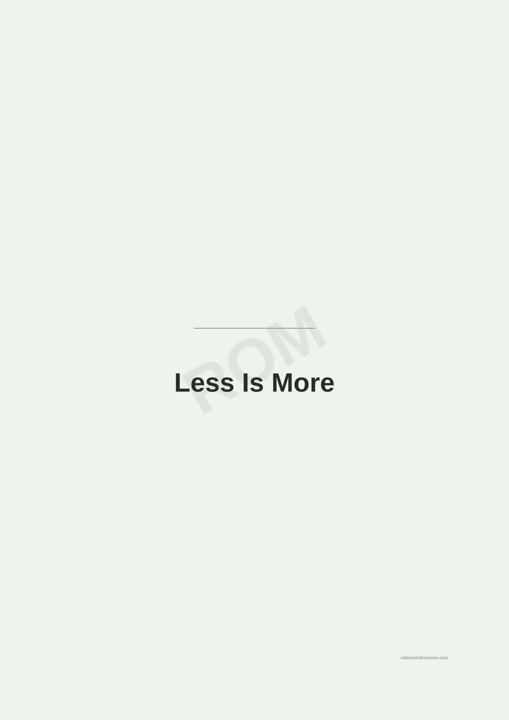 Less Is More · Adaçayı — ROM dijital ürün önizlemesi (filigranlı)
