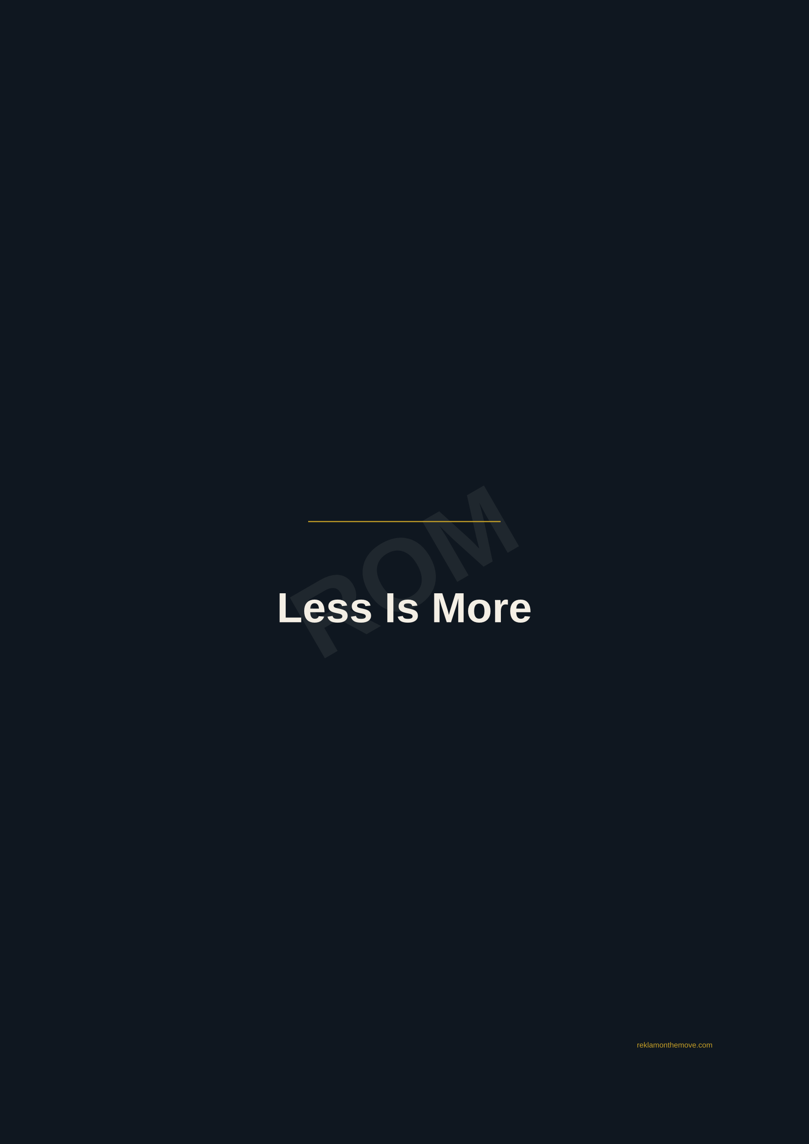 Less Is More · Gece — ROM dijital ürün önizlemesi (filigranlı)