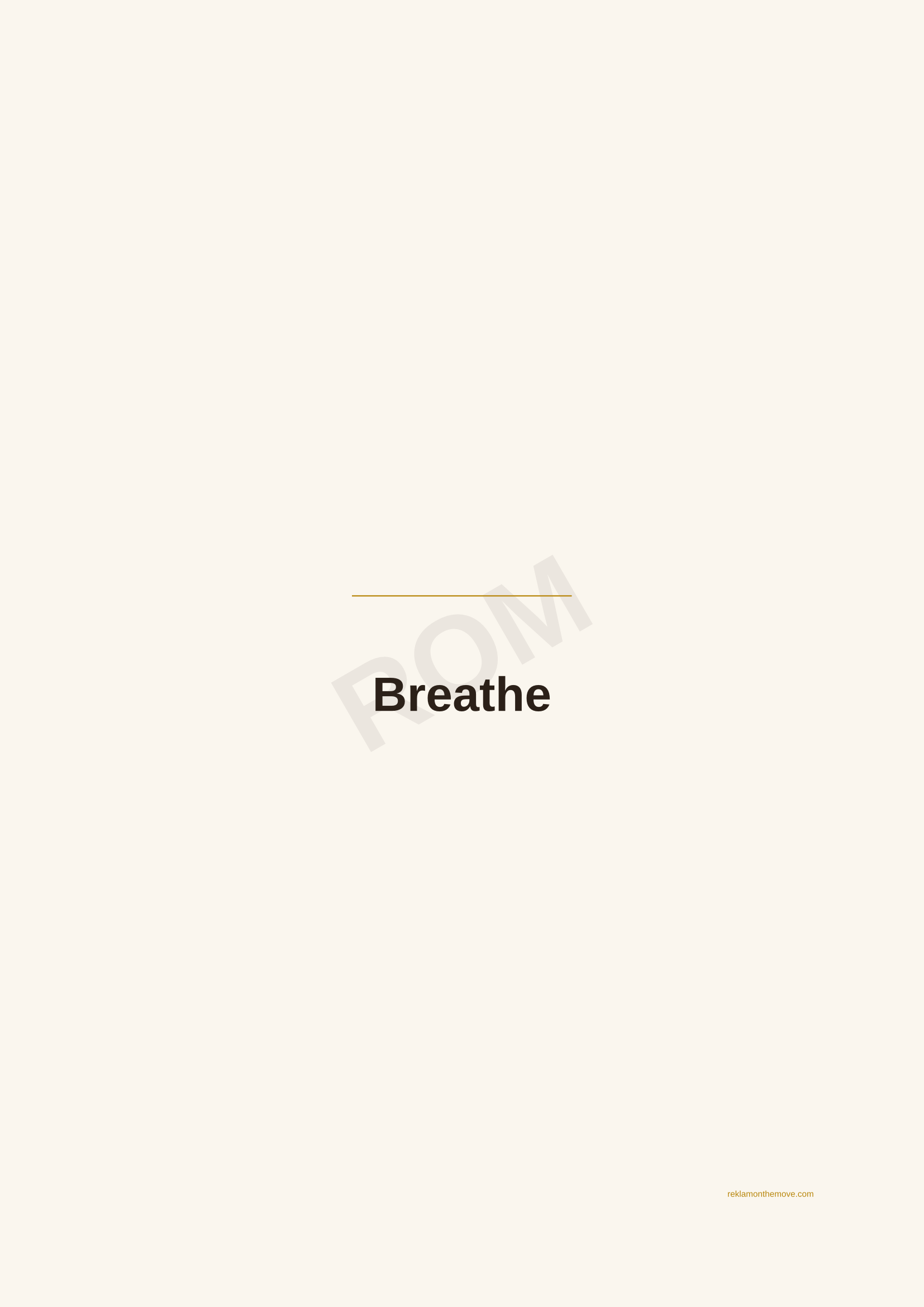 Breathe · Espresso — ROM dijital ürün önizlemesi (filigranlı)
