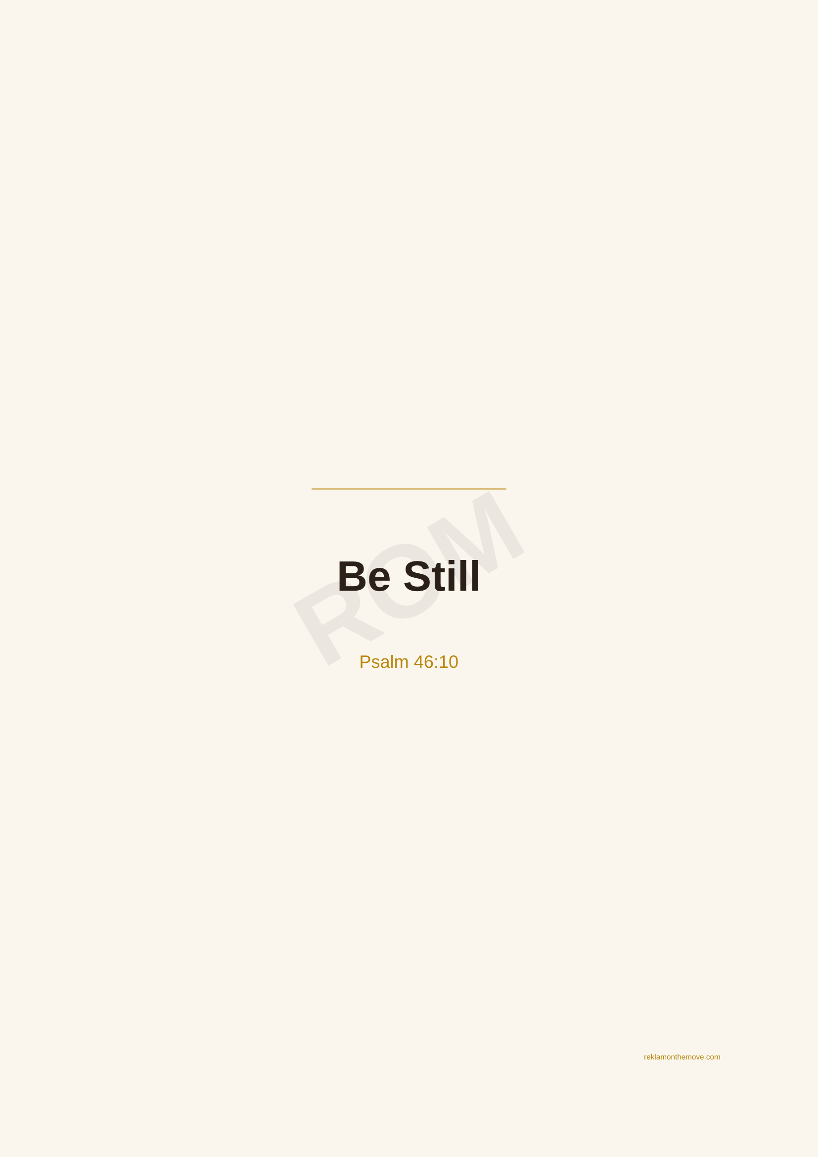 Be Still · Espresso — ROM dijital ürün önizlemesi (filigranlı)