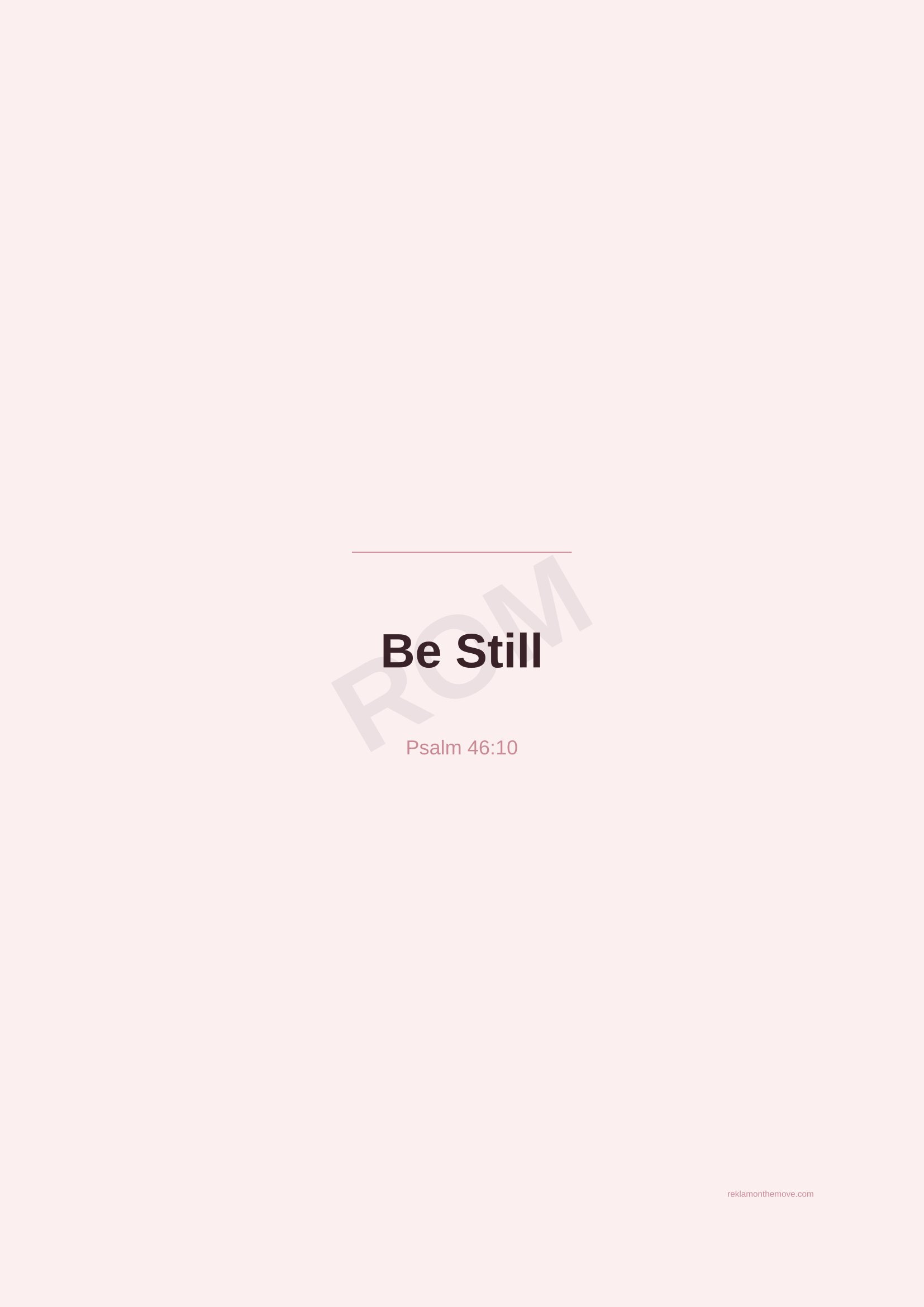 Be Still · Gül — ROM dijital ürün önizlemesi (filigranlı)