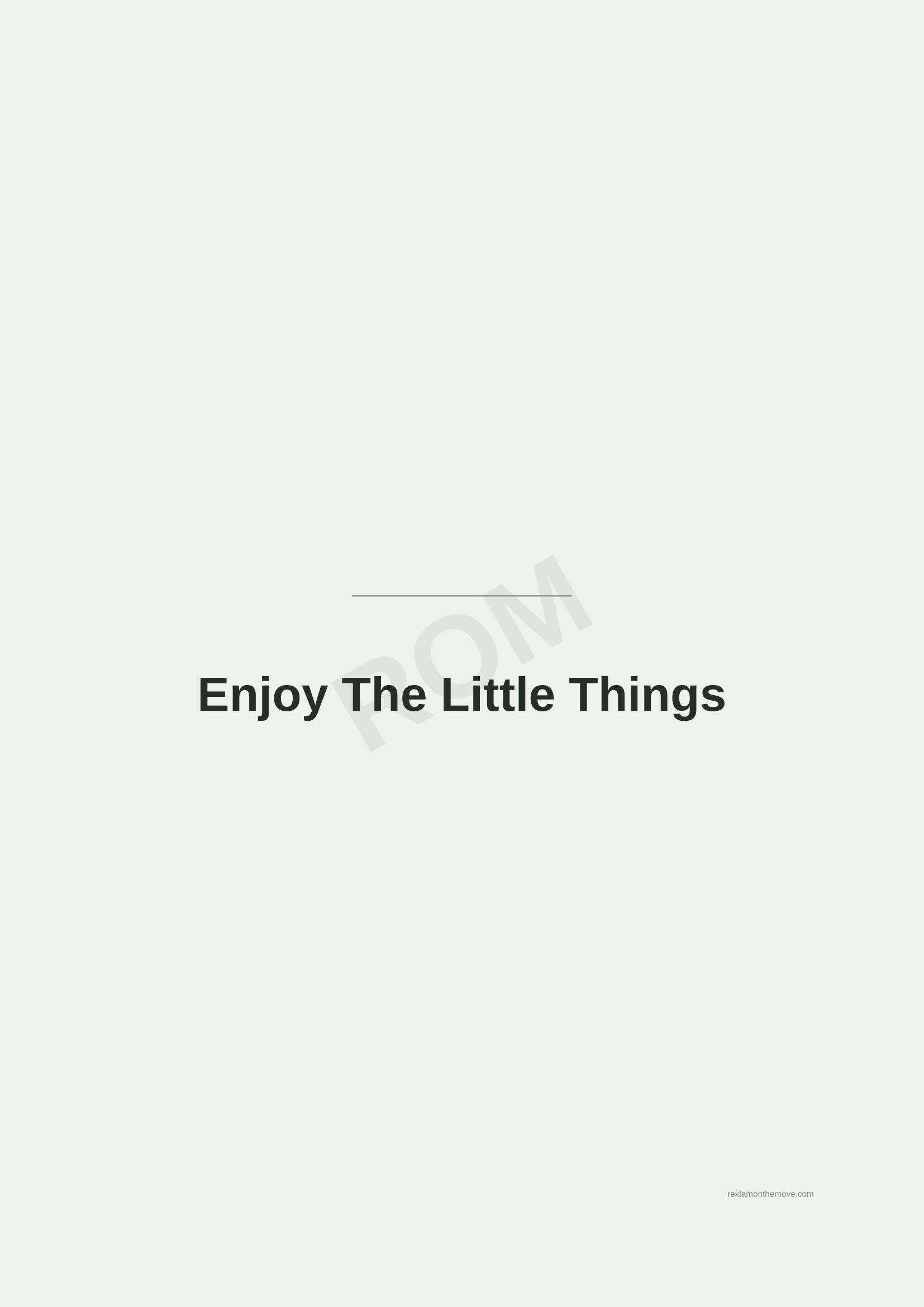 Enjoy The Little Things · Adaçayı — ROM dijital ürün önizlemesi (filigranlı)