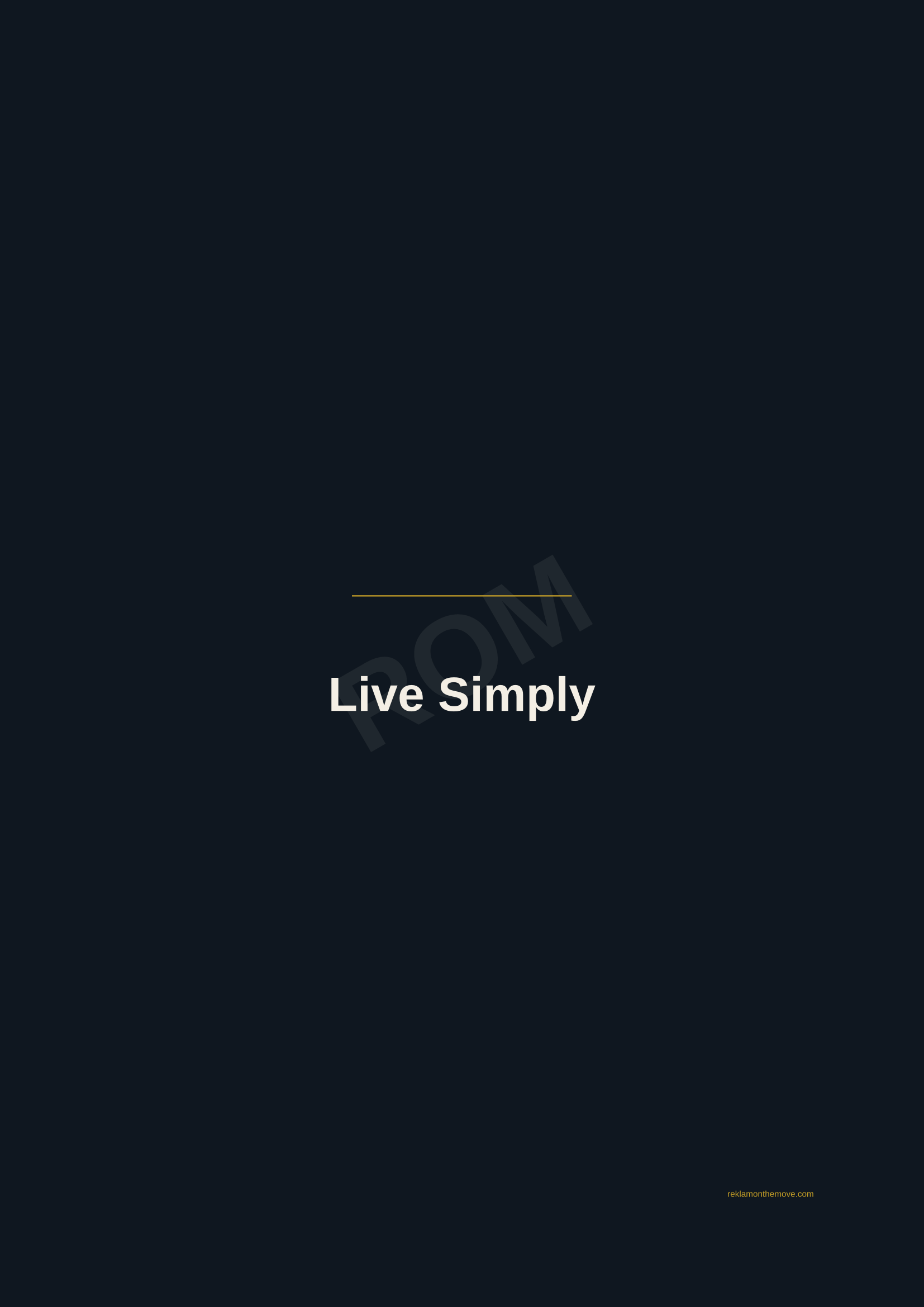 Live Simply · Gece — ROM dijital ürün önizlemesi (filigranlı)
