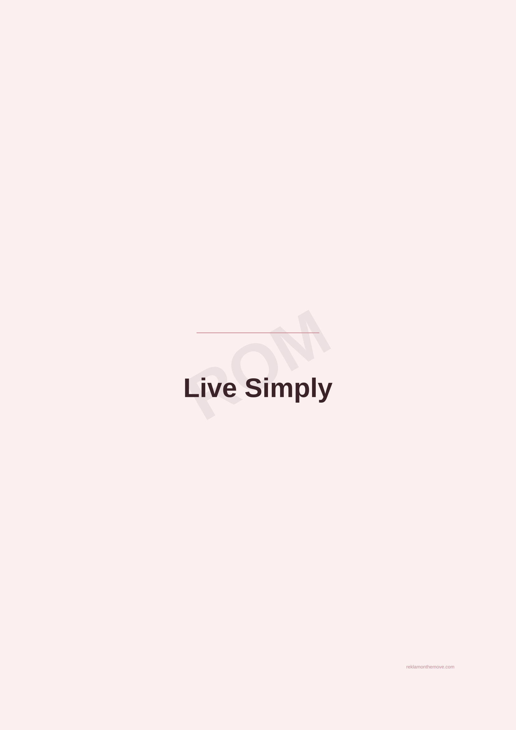 Live Simply · Gül — ROM dijital ürün önizlemesi (filigranlı)